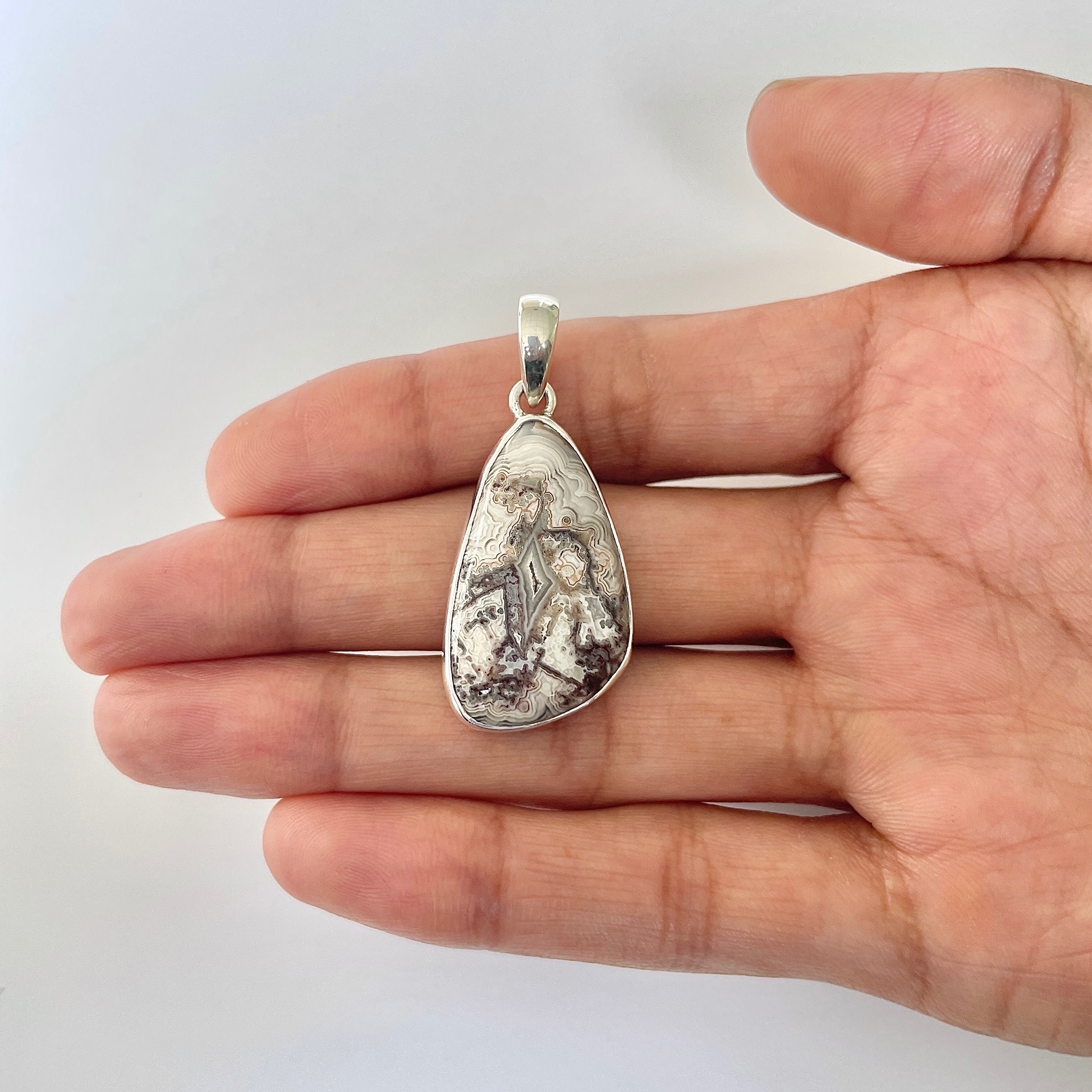Crazy Lace Agate Pendant-(CLA-1-25)