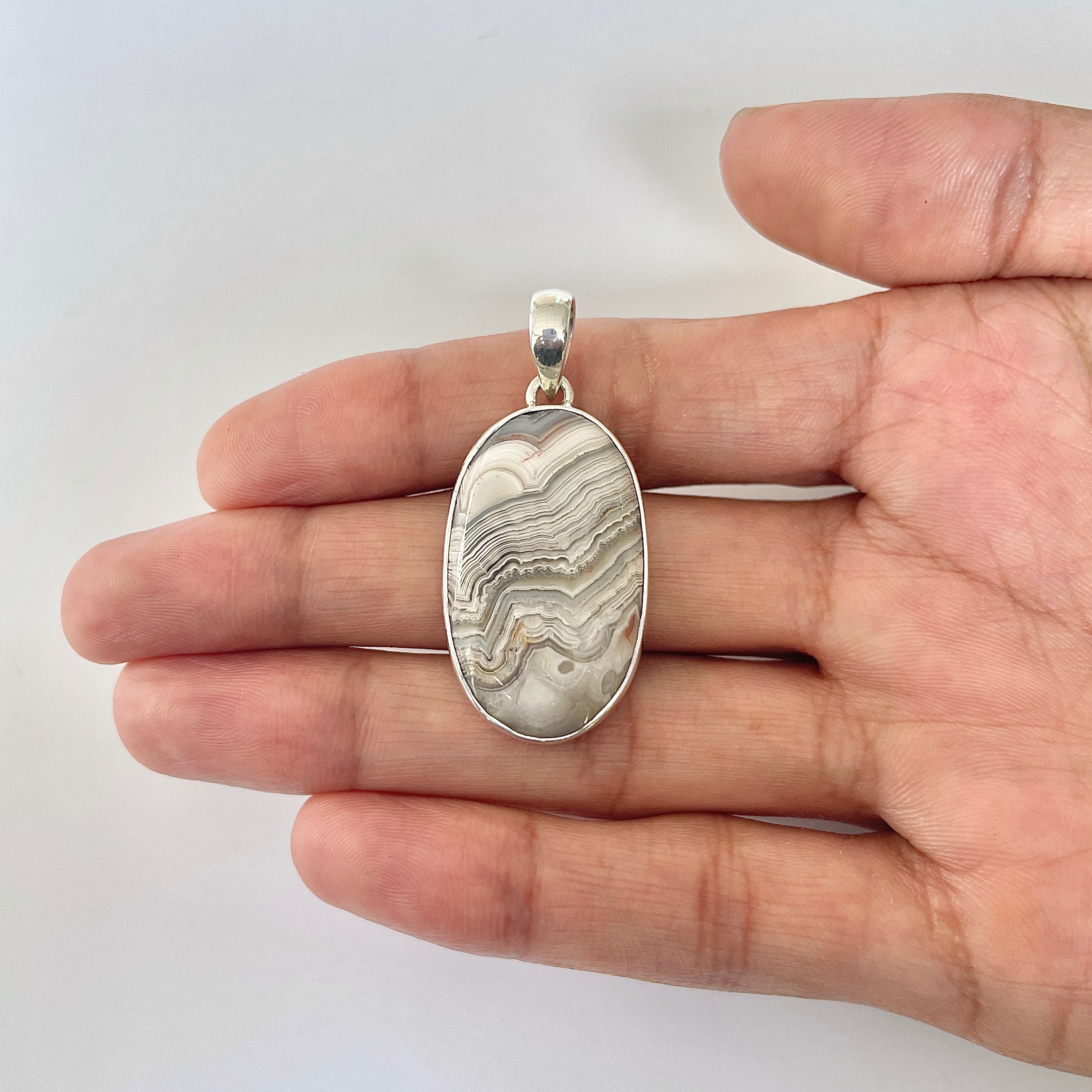 Crazy Lace Agate Pendant-(CLA-1-3)