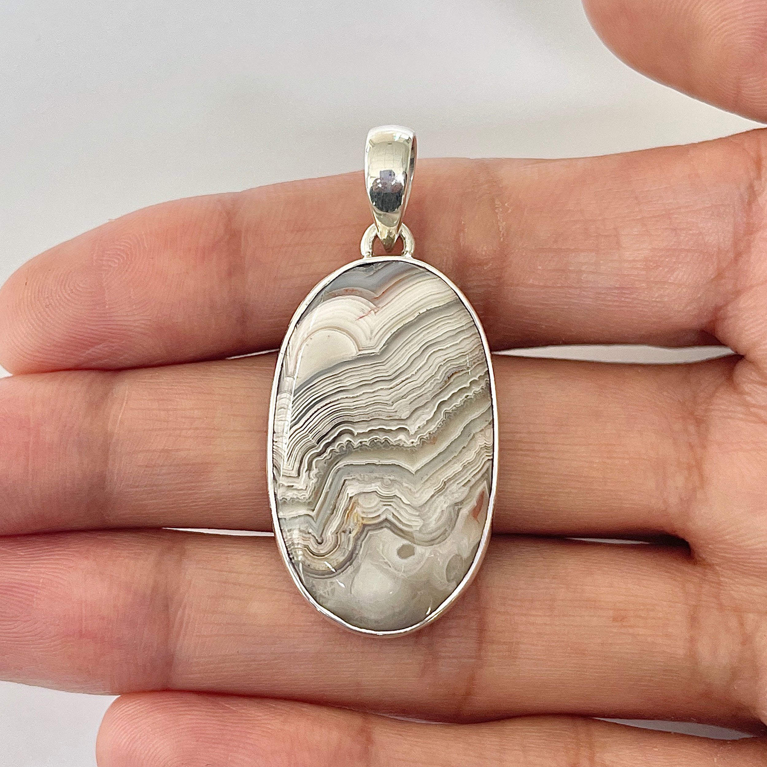 Crazy Lace Agate Pendant-(CLA-1-3)