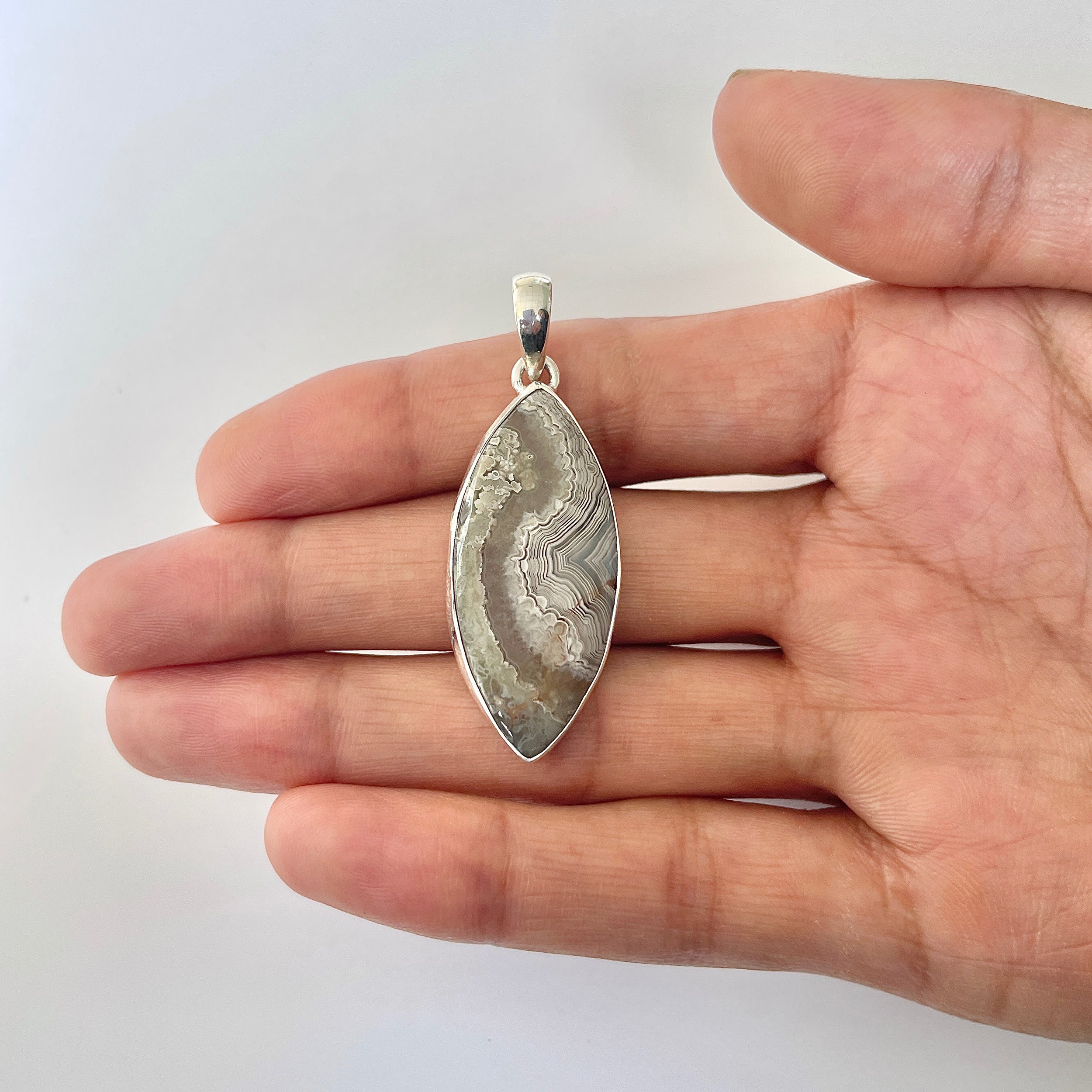 Crazy Lace Agate Pendant-(CLA-1-5)