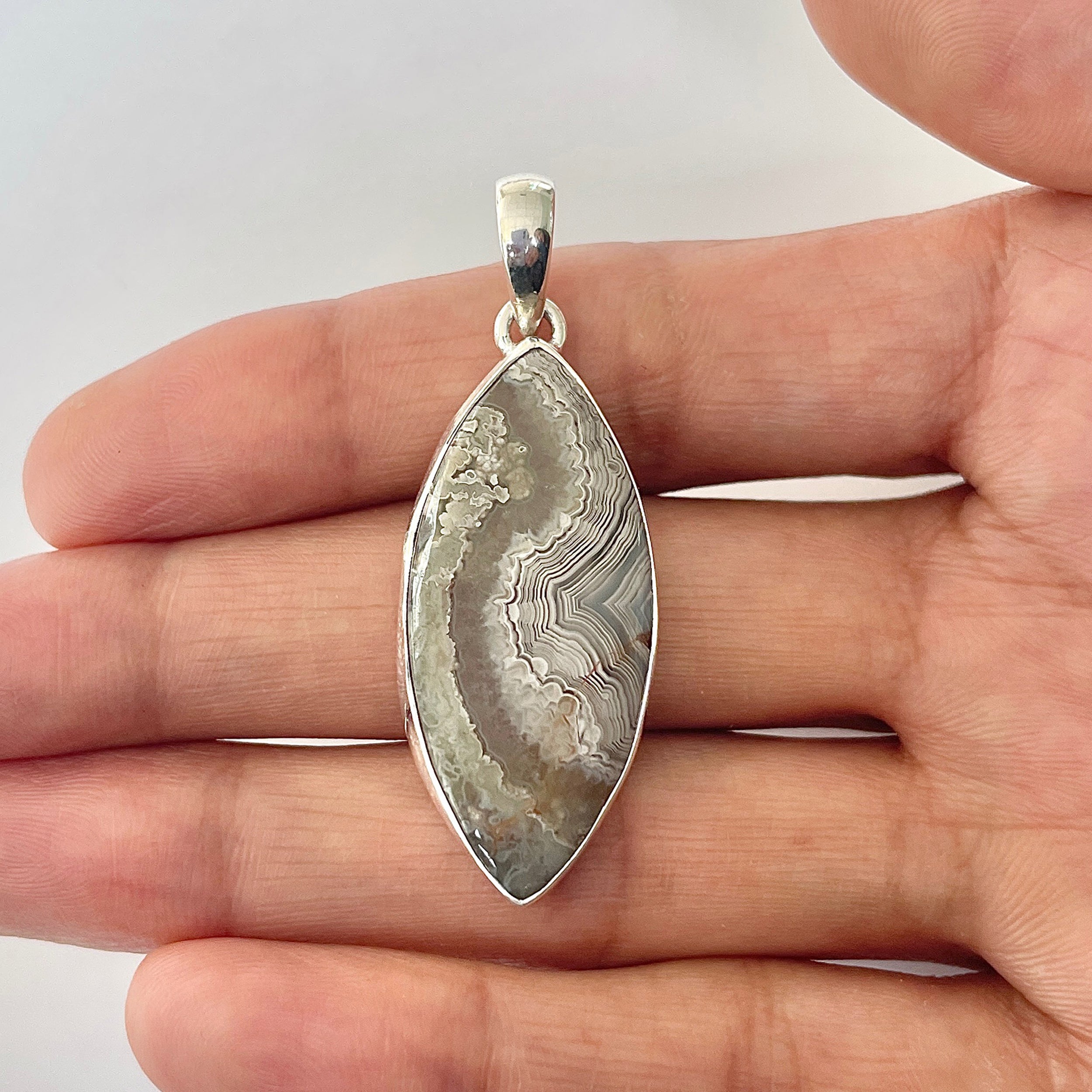 Crazy Lace Agate Pendant-(CLA-1-5)
