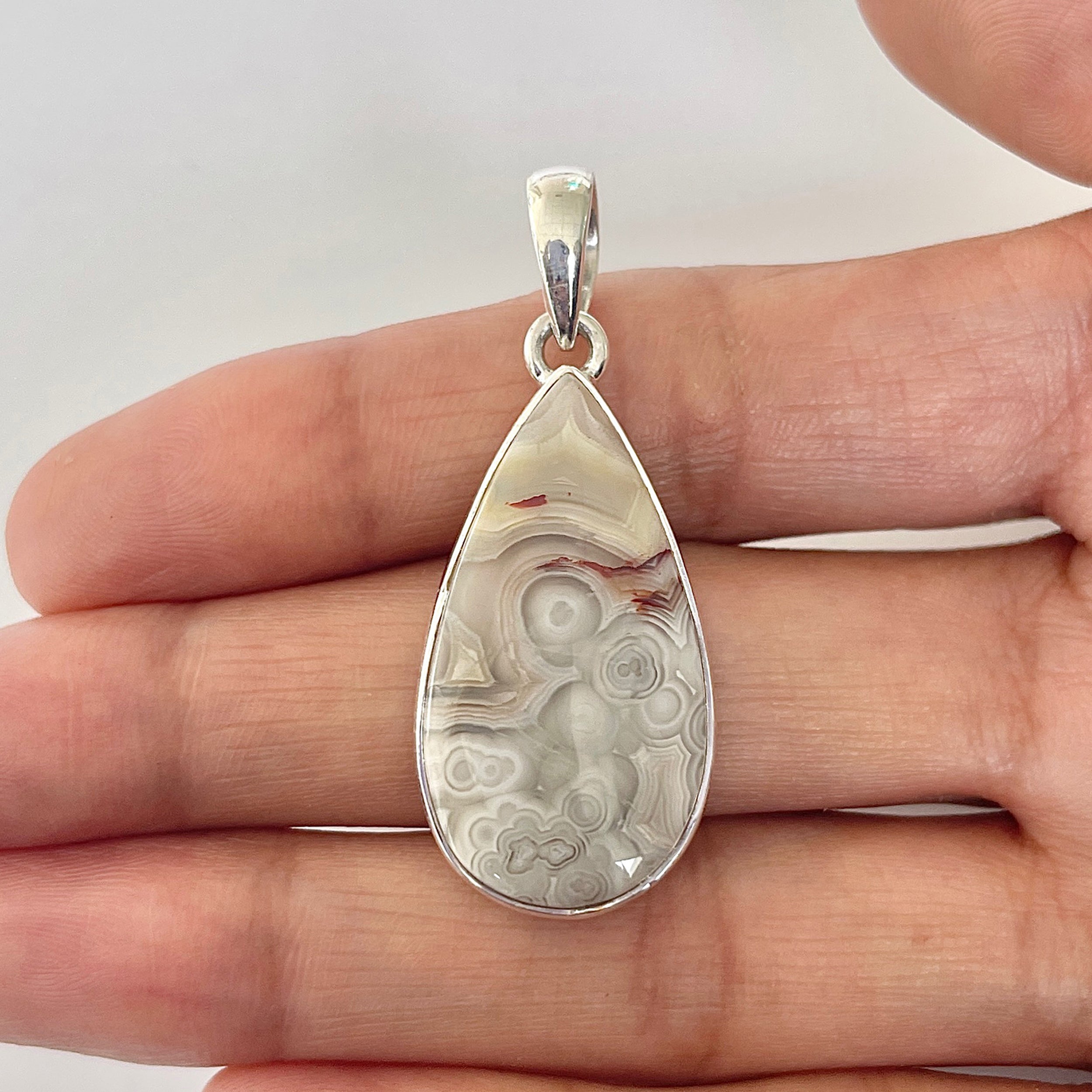 Crazy Lace Agate Pendant-(CLA-1-8)