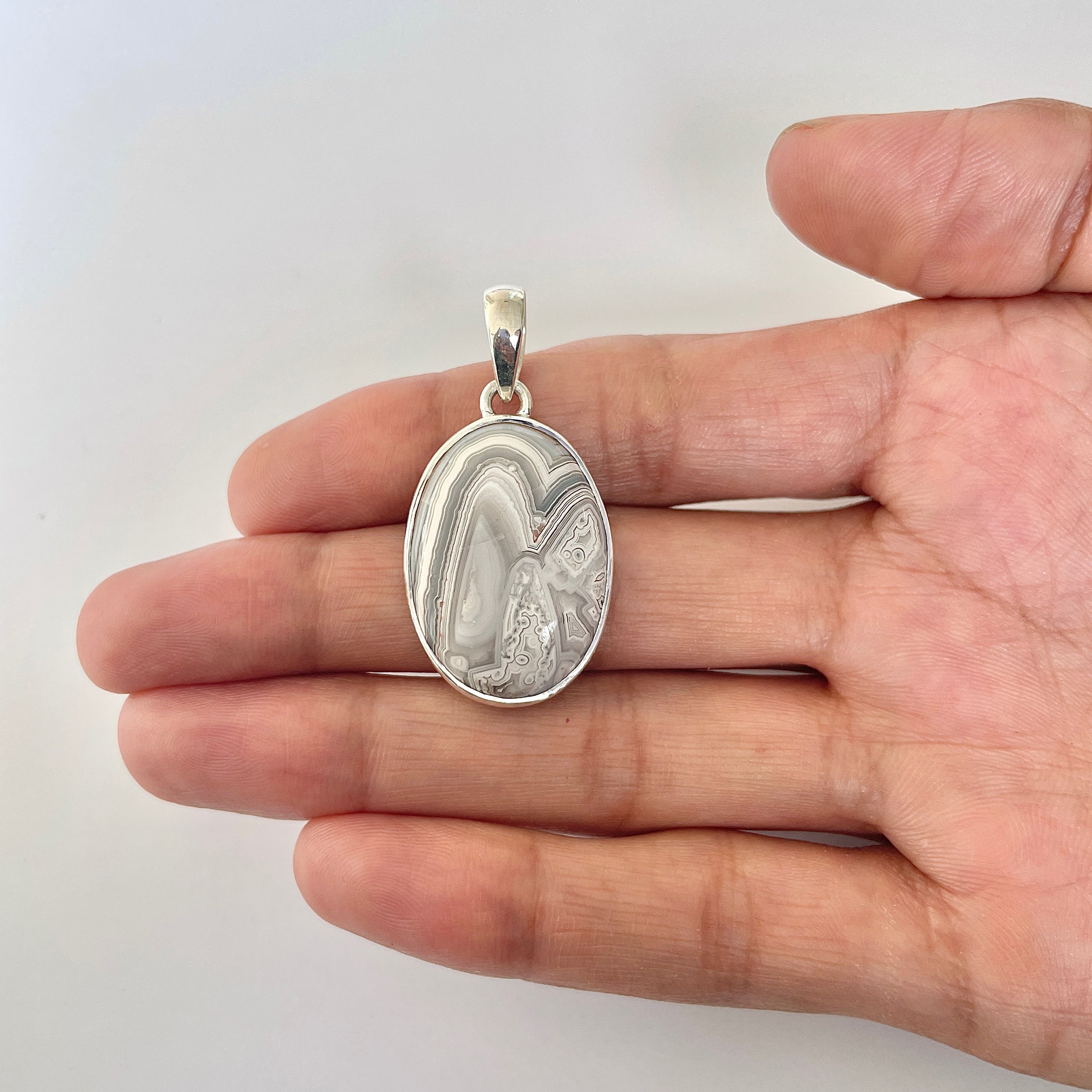 Crazy Lace Agate Pendant-(CLA-1-9)