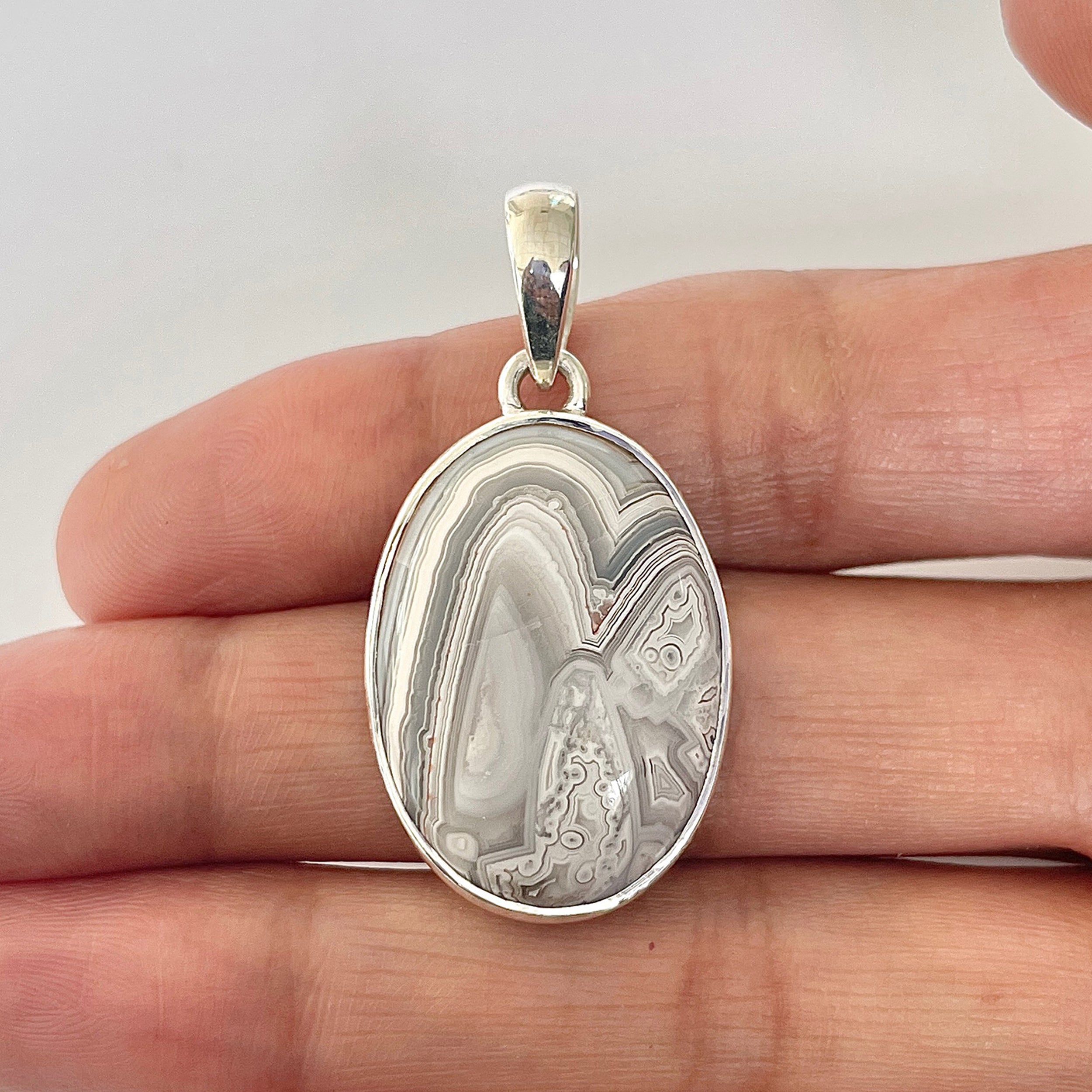 Crazy Lace Agate Pendant-(CLA-1-9)