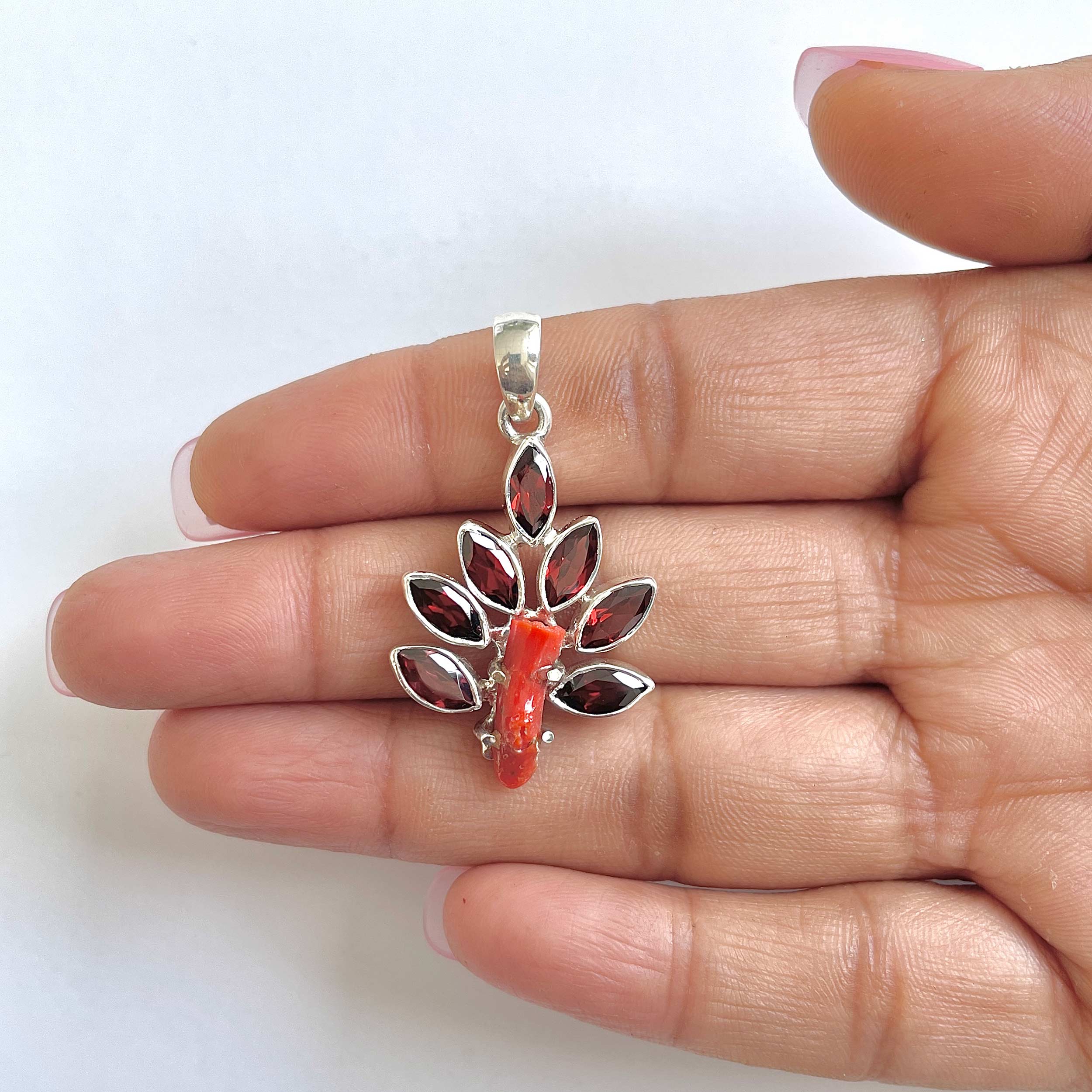 Red Coral Pendant-(COR-1-1)
