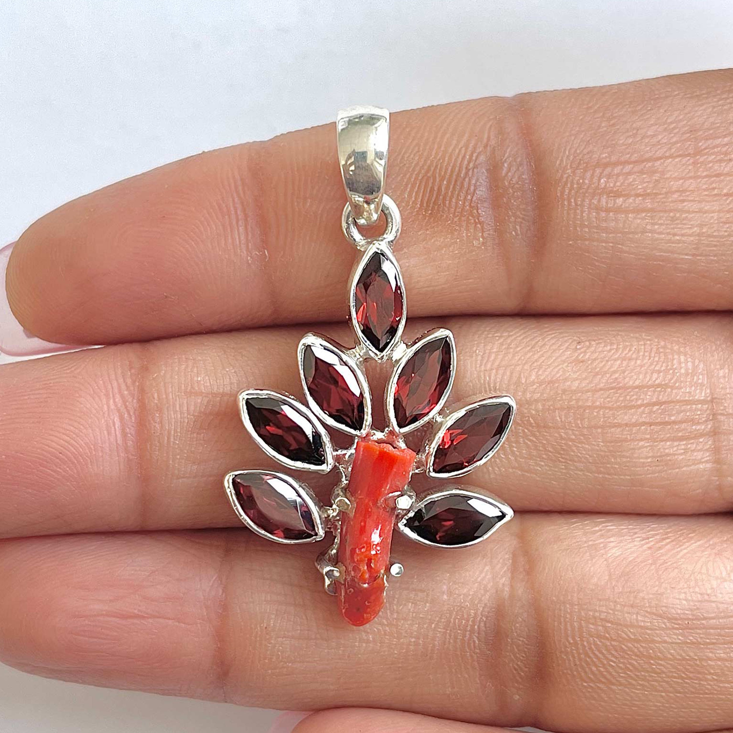 Red Coral Pendant-(COR-1-1)