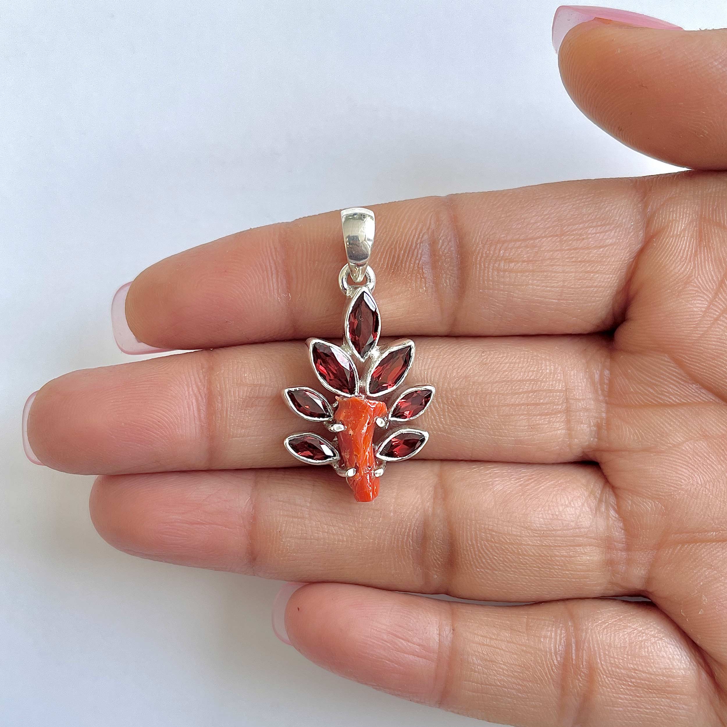 Red Coral Pendant-(COR-1-14)