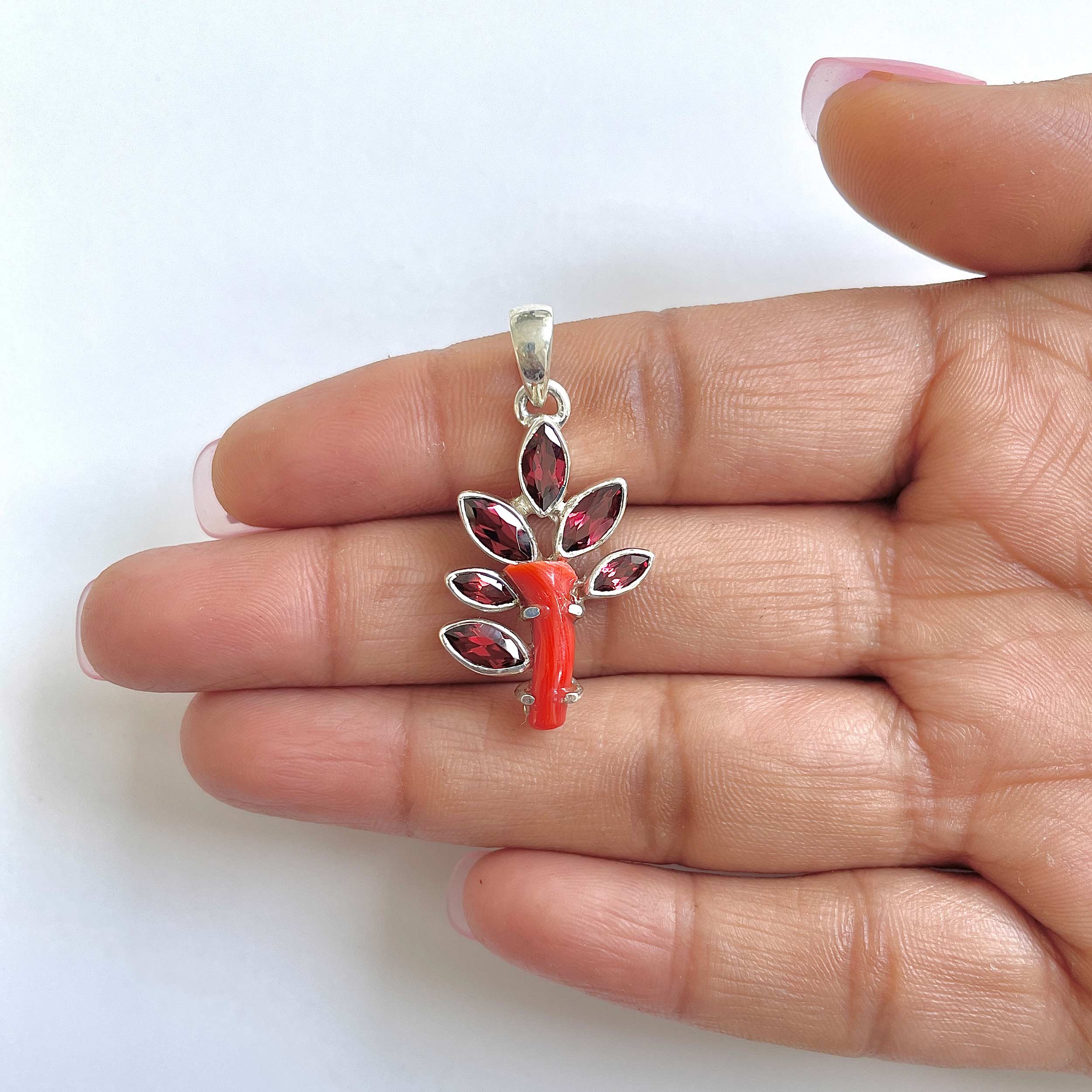 Red Coral Pendant-(COR-1-15)