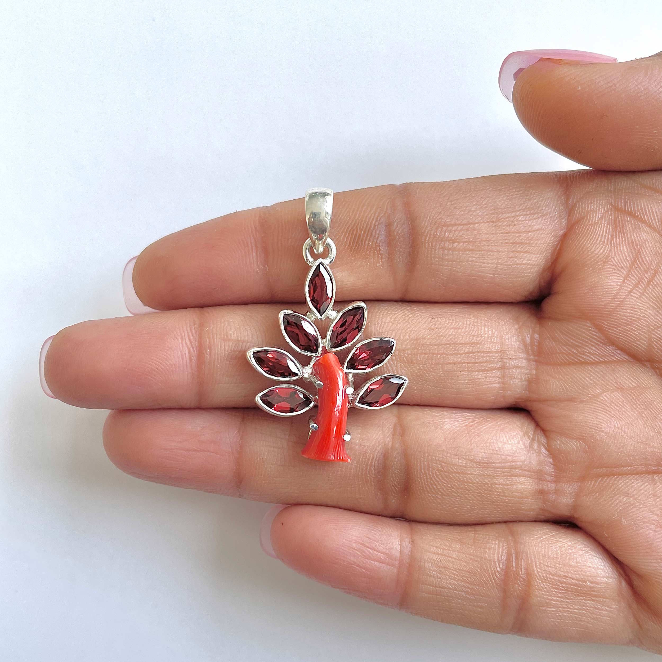 Red Coral Pendant-(COR-1-20)
