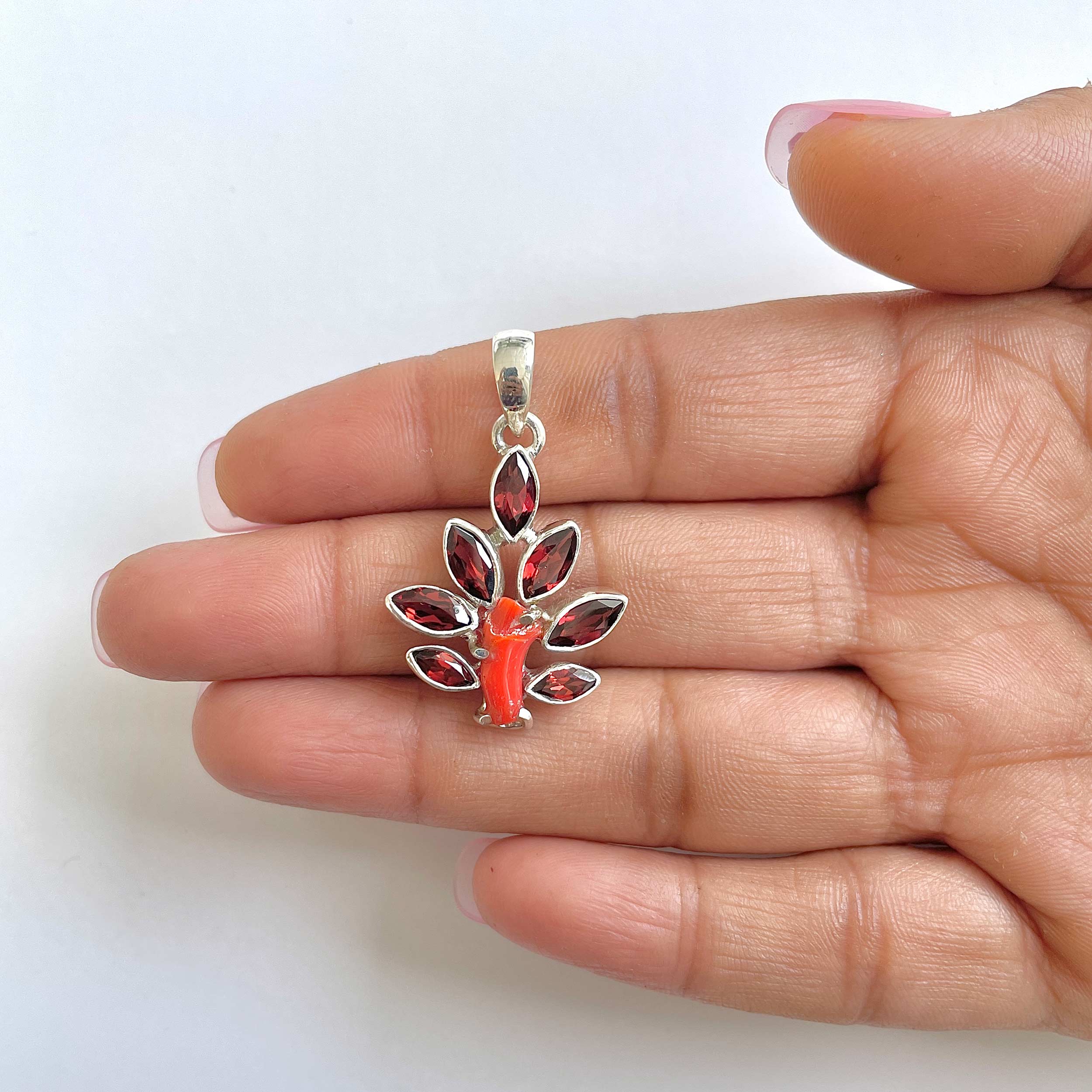 Red Coral Pendant-(COR-1-22)