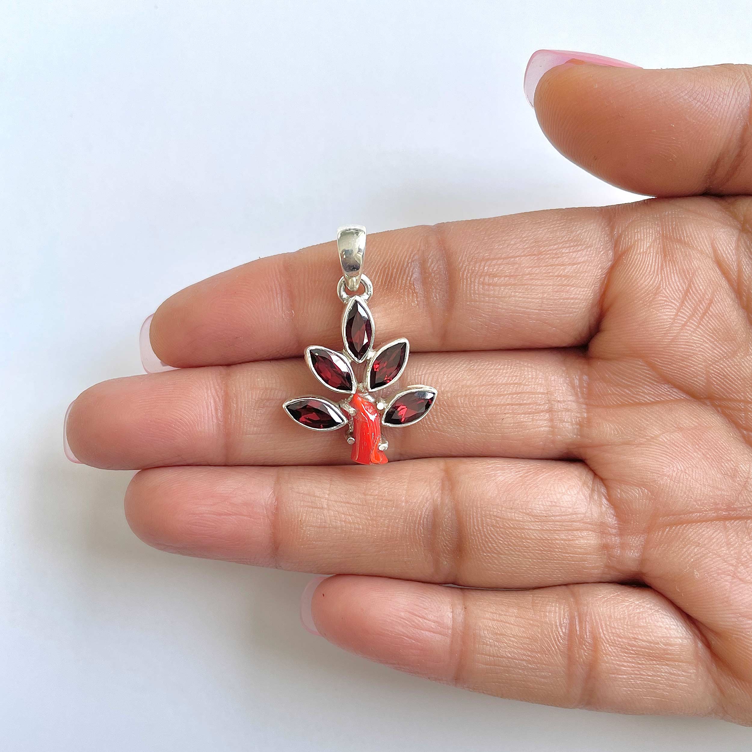 Red Coral Pendant-(COR-1-23)