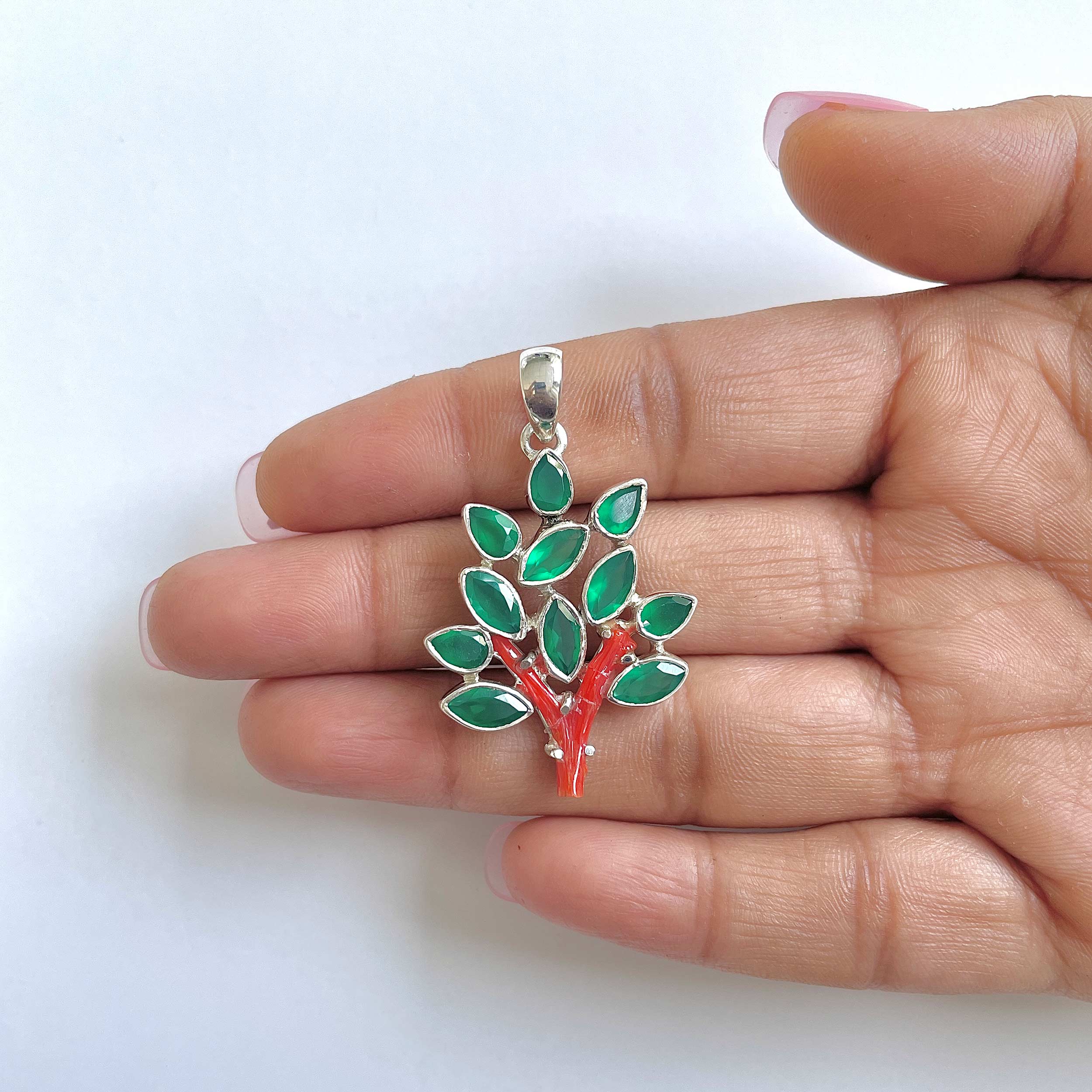 Red Coral Pendant-(COR-1-27)