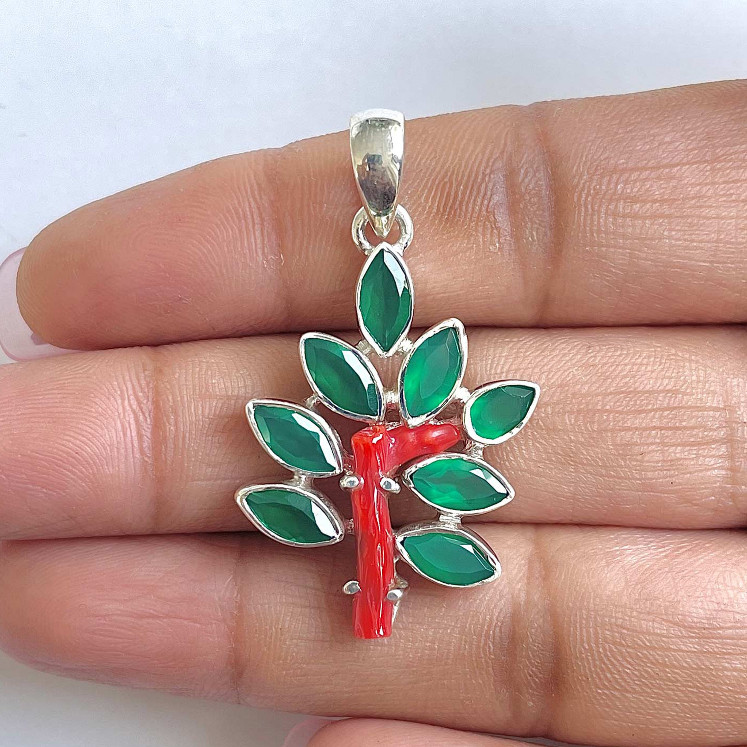 Red Coral Pendant-(COR-1-31)