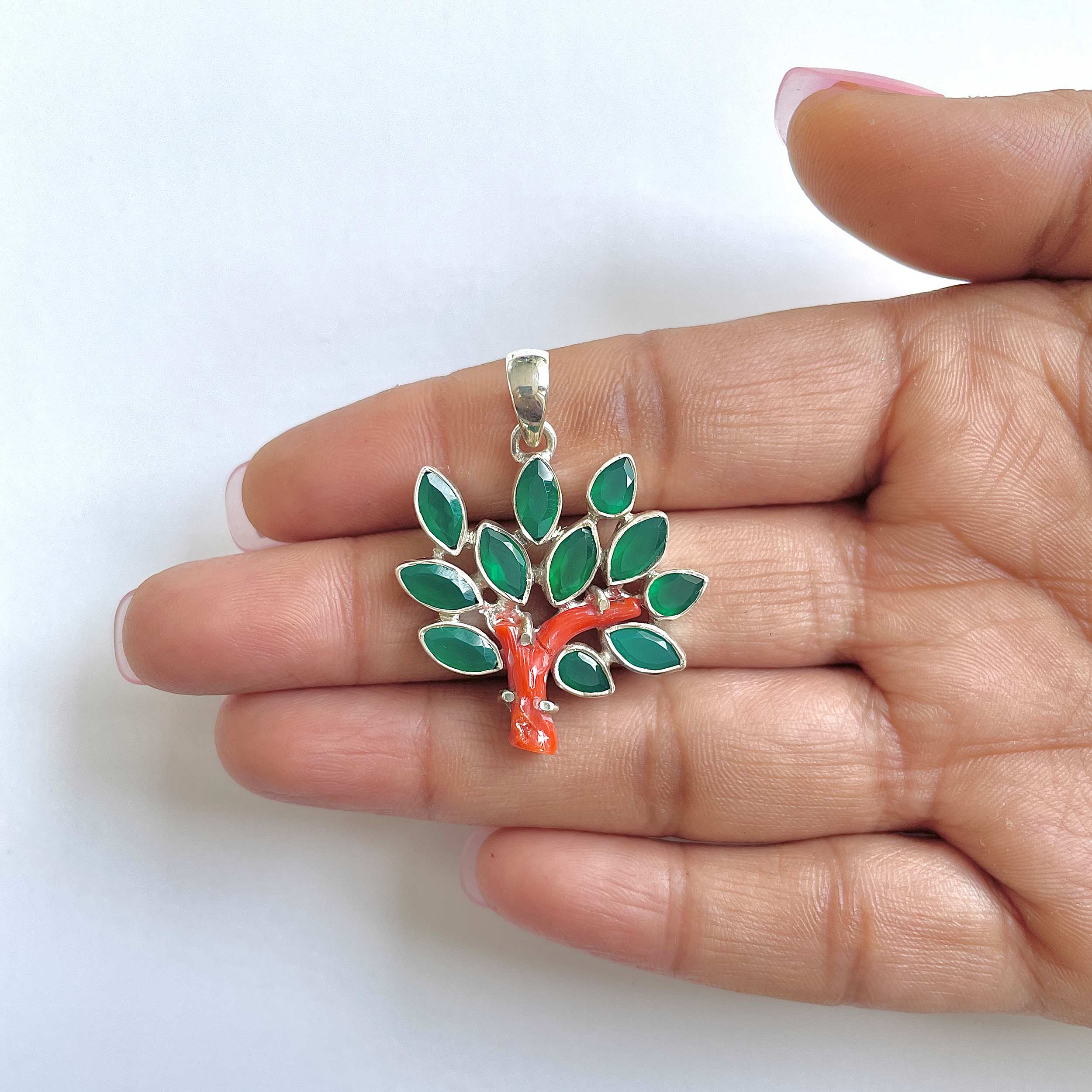 Red Coral Pendant-(COR-1-39)