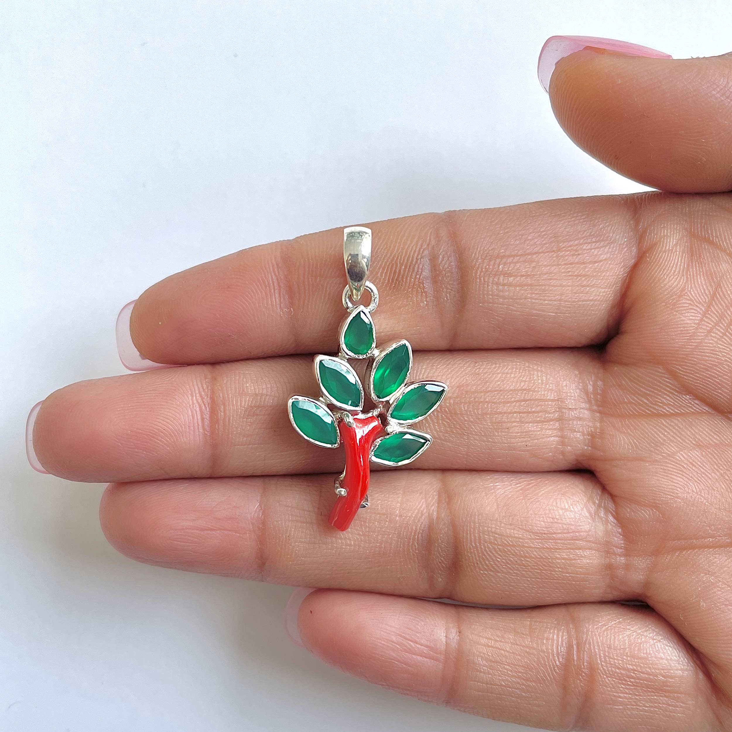 Red Coral Pendant-(COR-1-44)