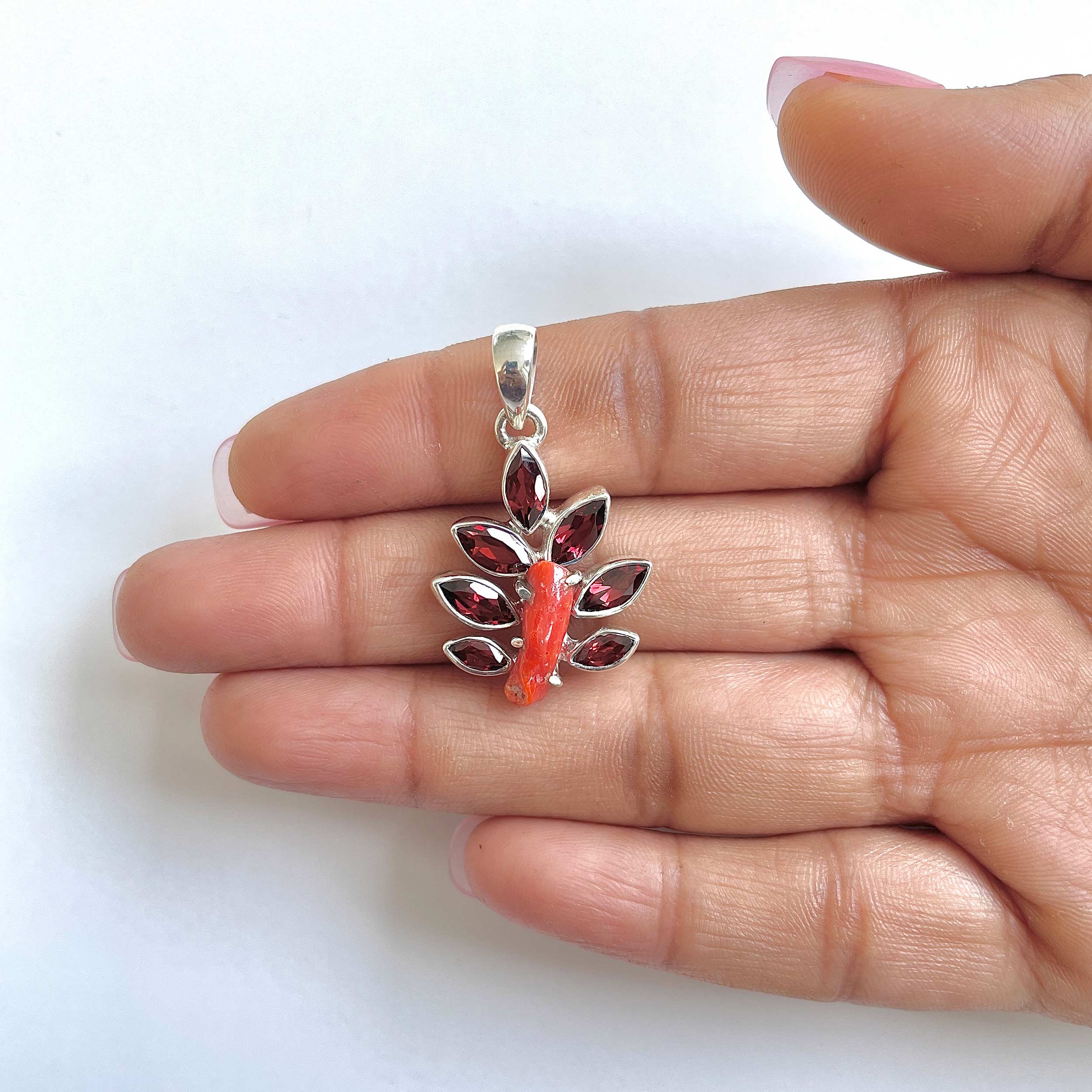 Red Coral Pendant-(COR-1-9)