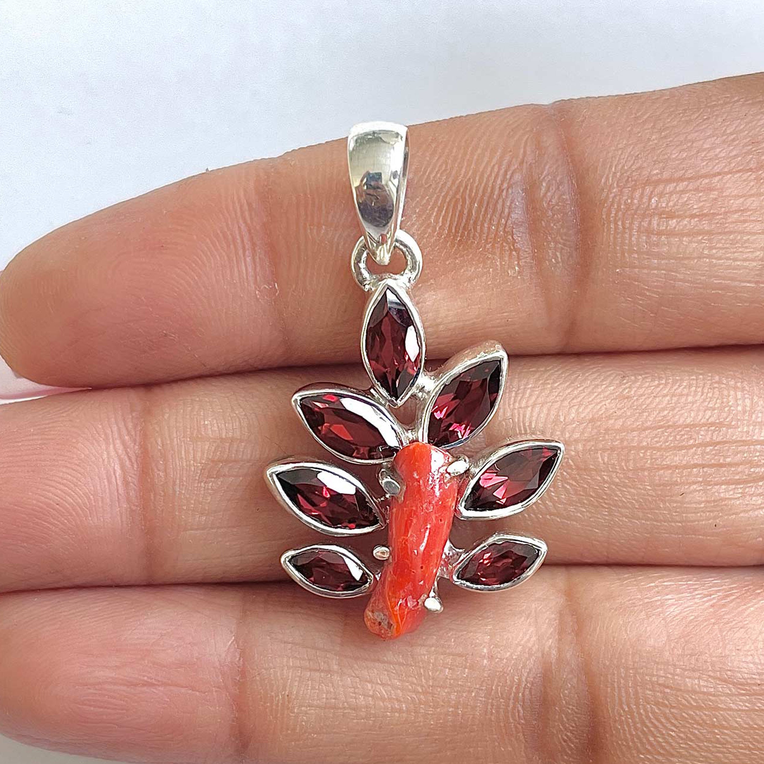 Red Coral Pendant-(COR-1-9)