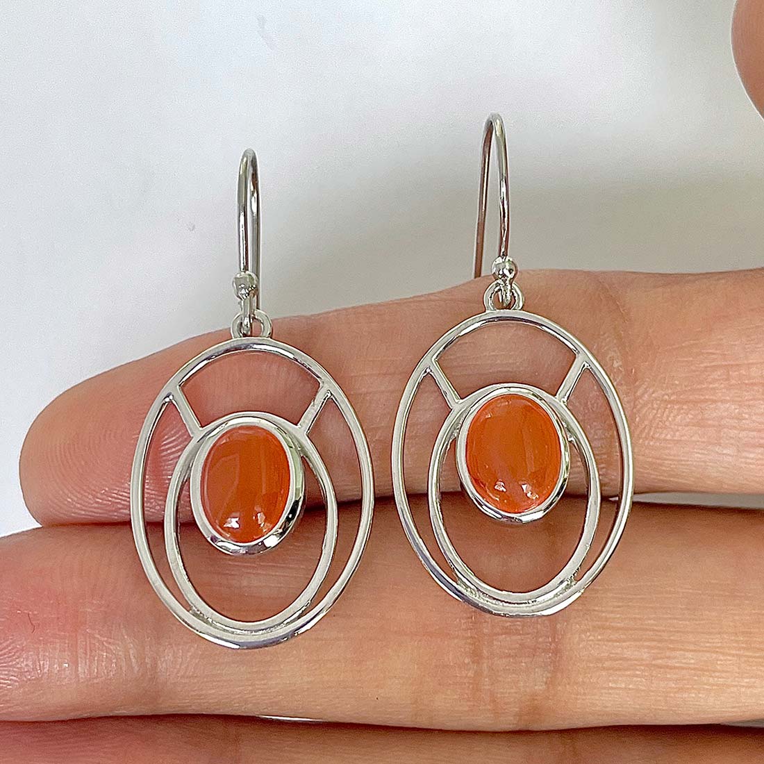 Carnelian Earring-(CRL-RDE-114)