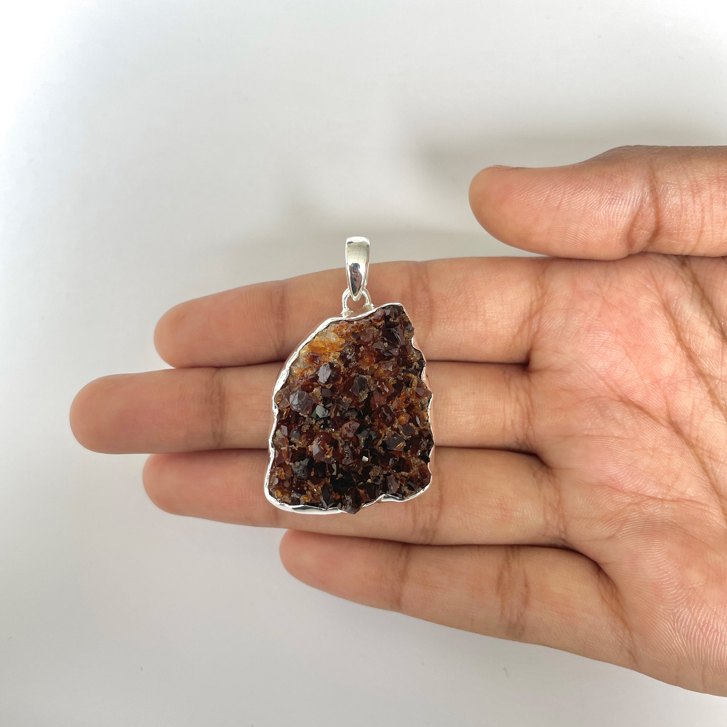 Citrine Druzy Pendant-(CTD-1-25)