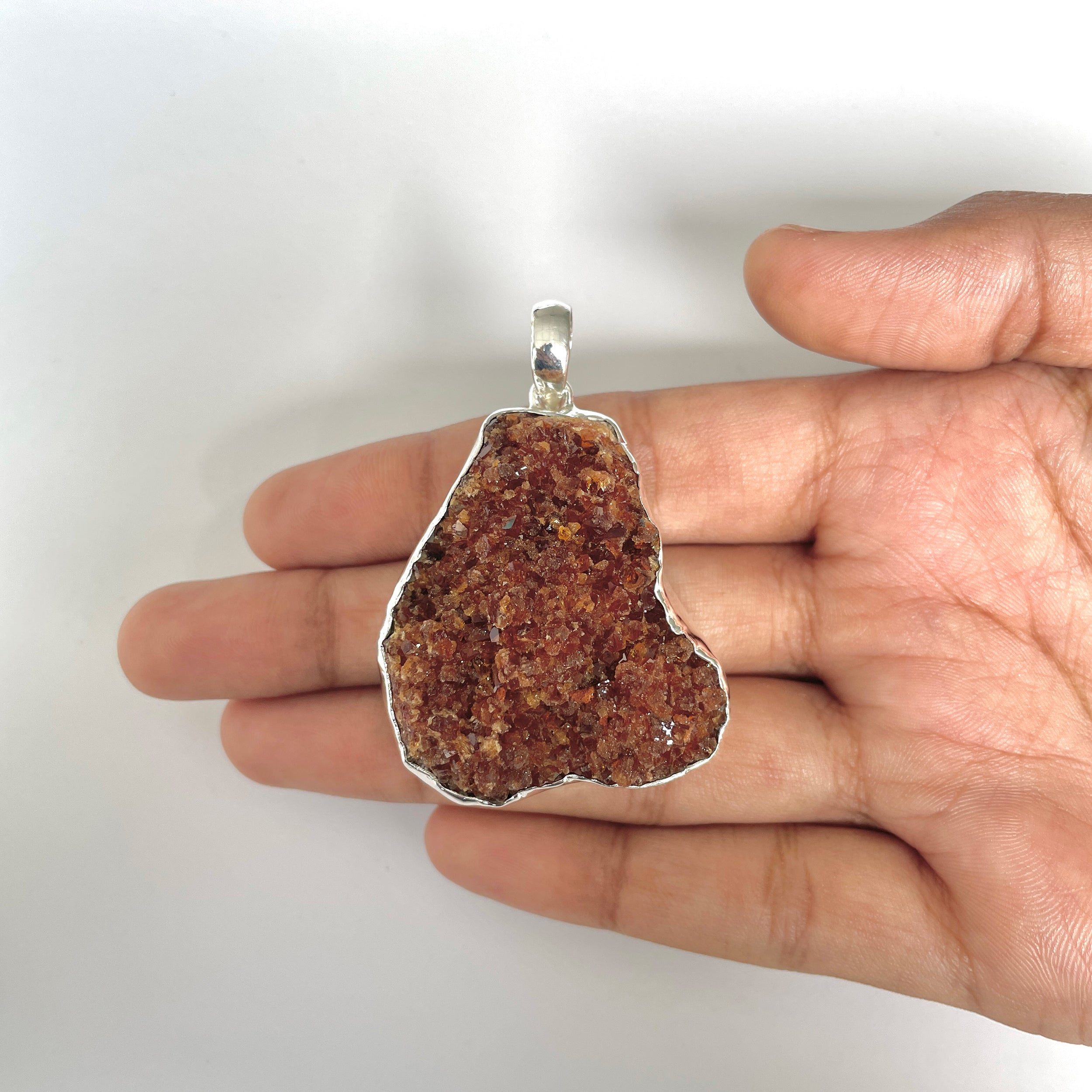 Citrine Druzy Pendant-(CTD-1-5)