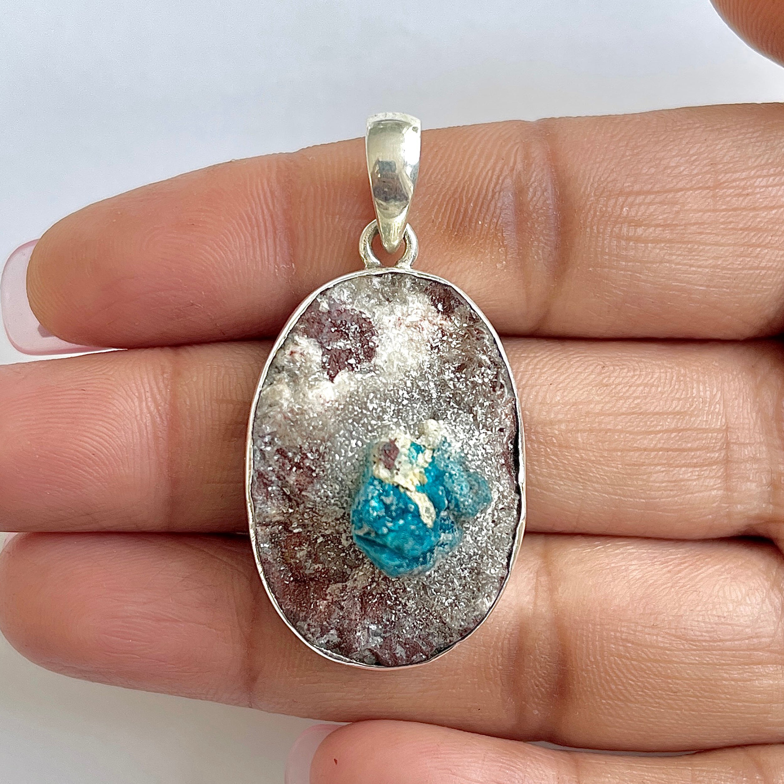 Cavansite Pendant-(CVS-1-16)