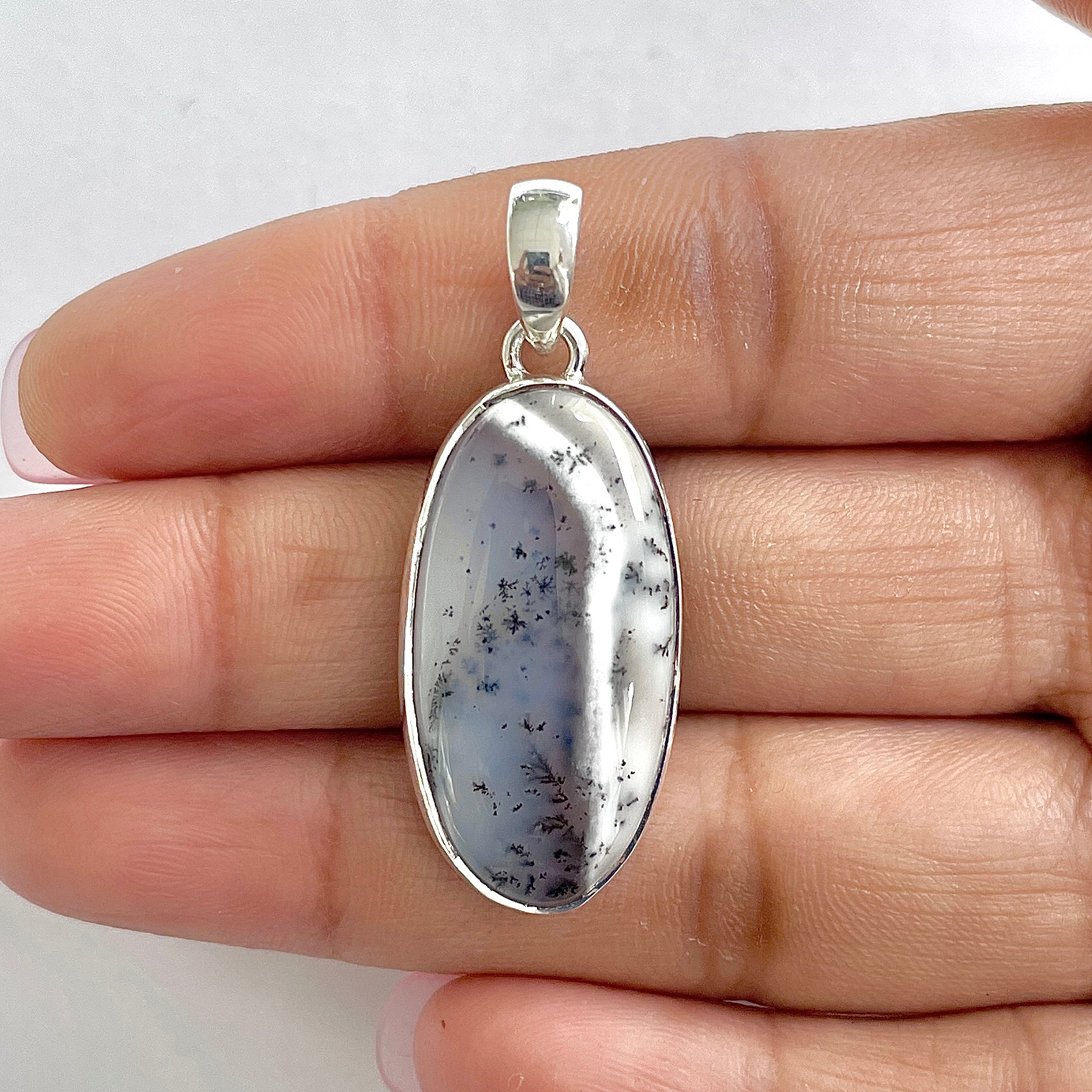 Dendritic Agate Pendant-(DDA-1-12)
