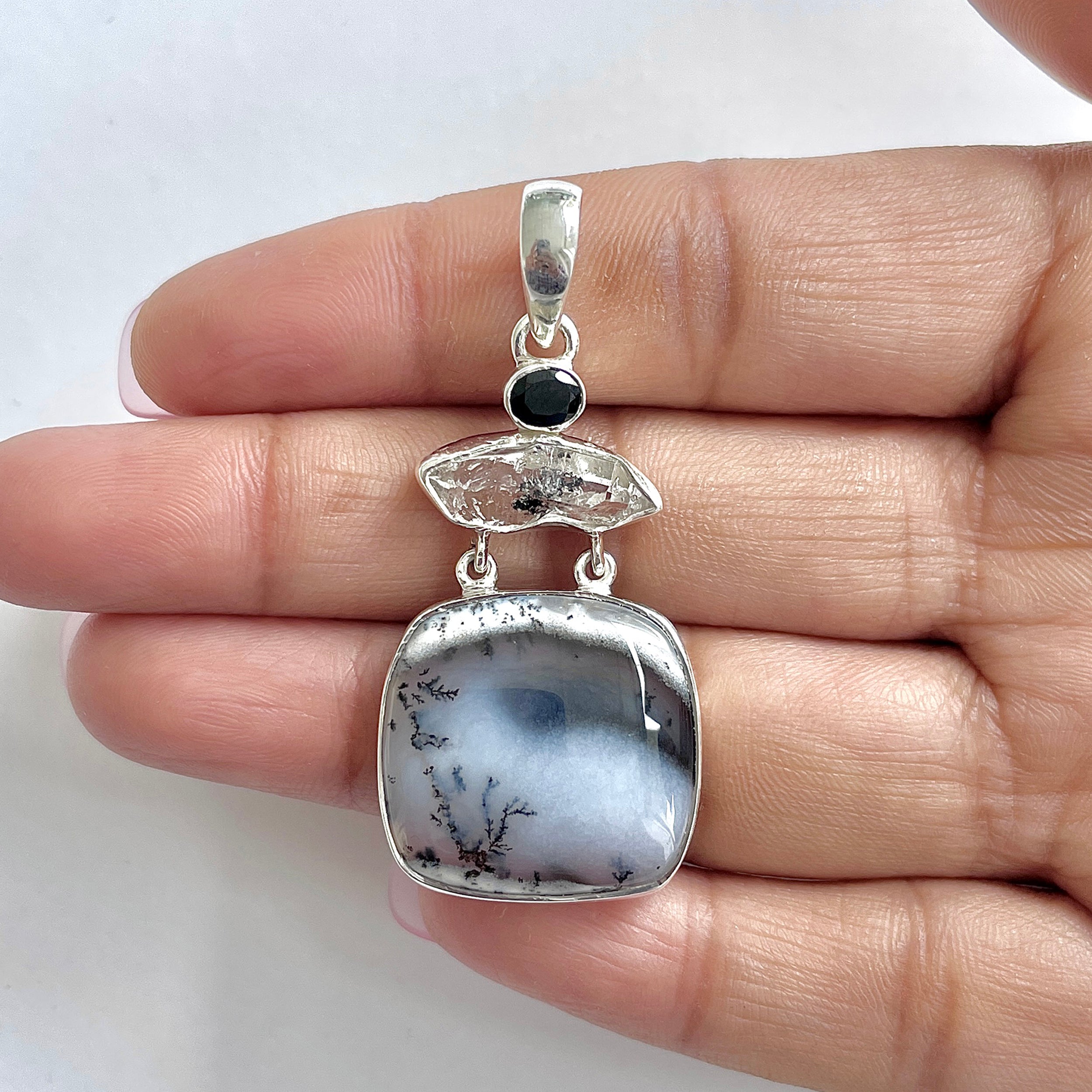 Dendritic Agate Pendant-(DDA-1-13)