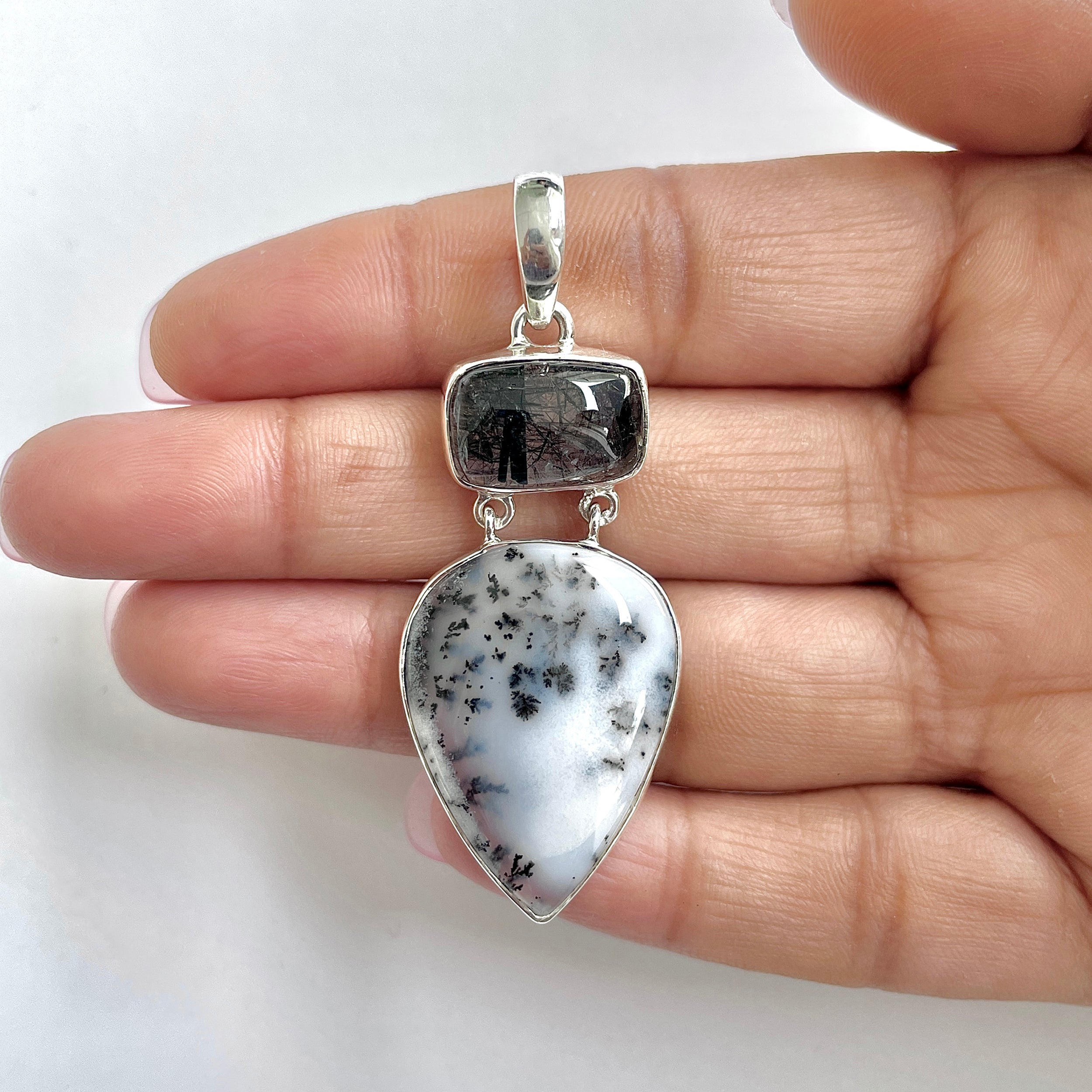 Dendritic Agate Pendant-(DDA-1-18)