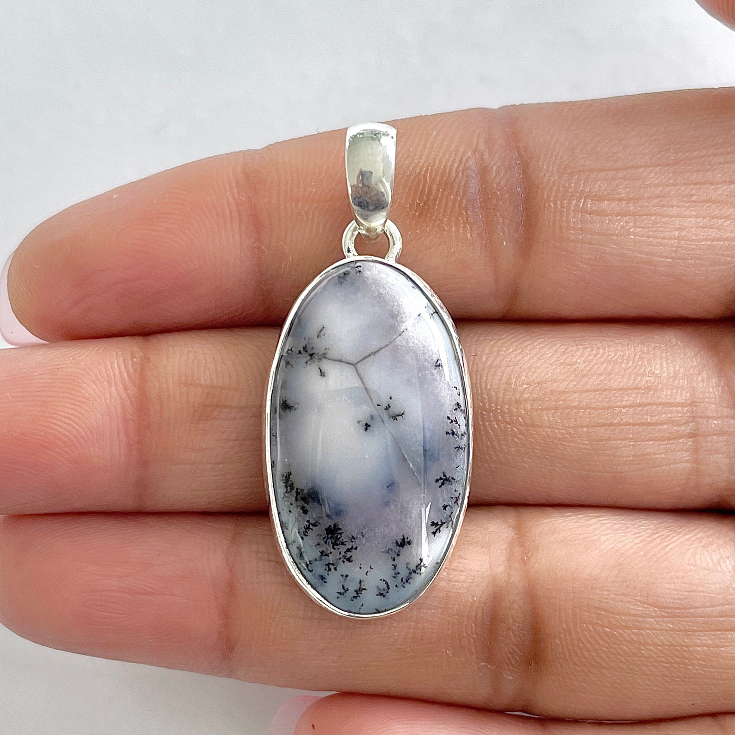 Dendritic Agate Pendant-(DDA-1-19)