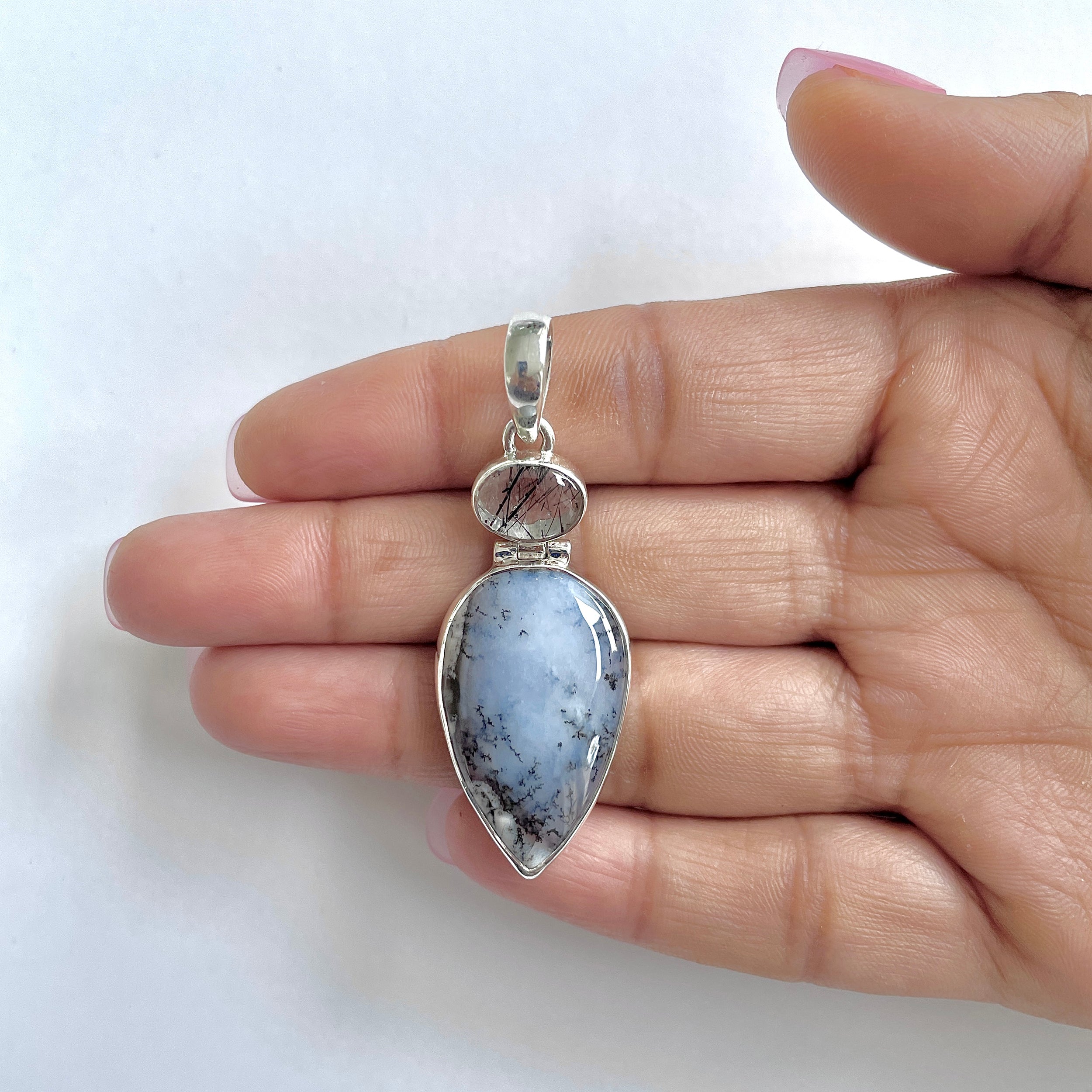 Dendritic Agate Pendant-(DDA-1-21)