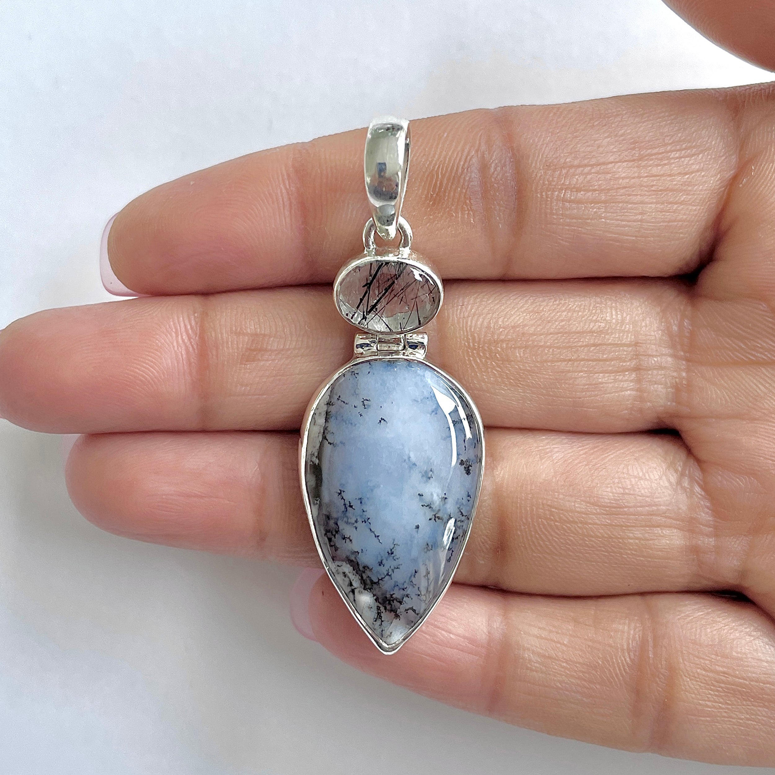 Dendritic Agate Pendant-(DDA-1-21)