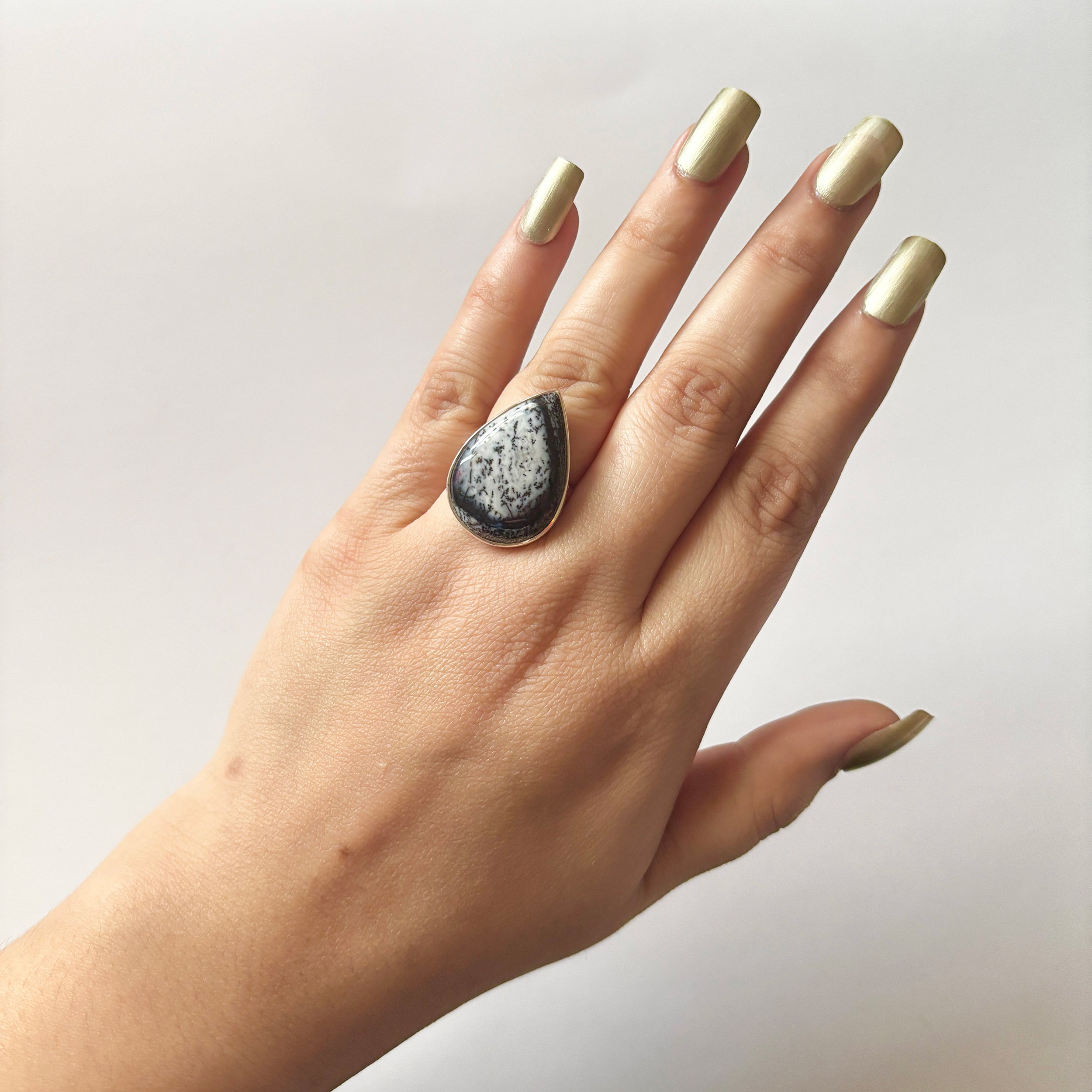 Dendritic Agate Ring-(DDA-2-4)