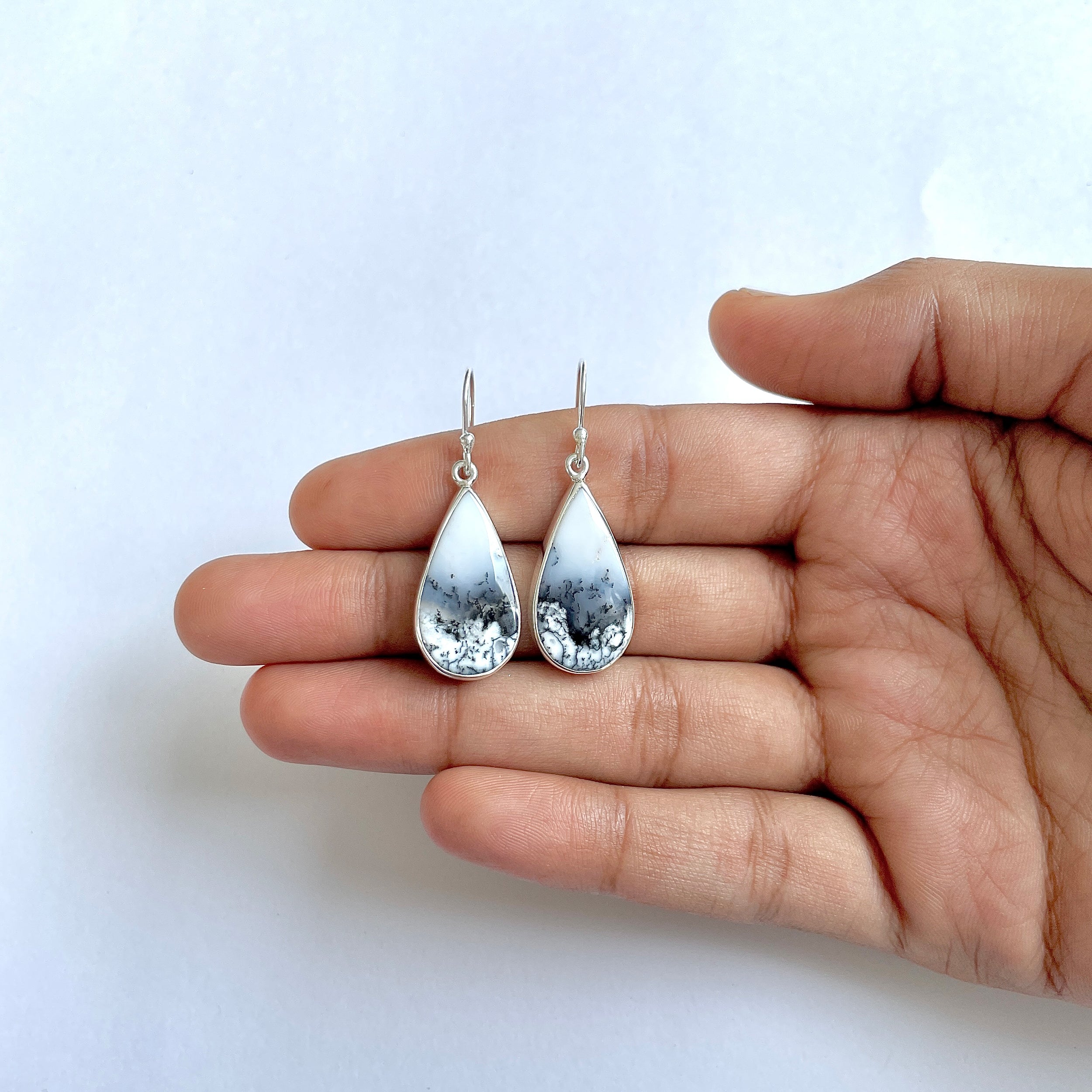 Dendritic Agate Earring-(DDA-3-20)