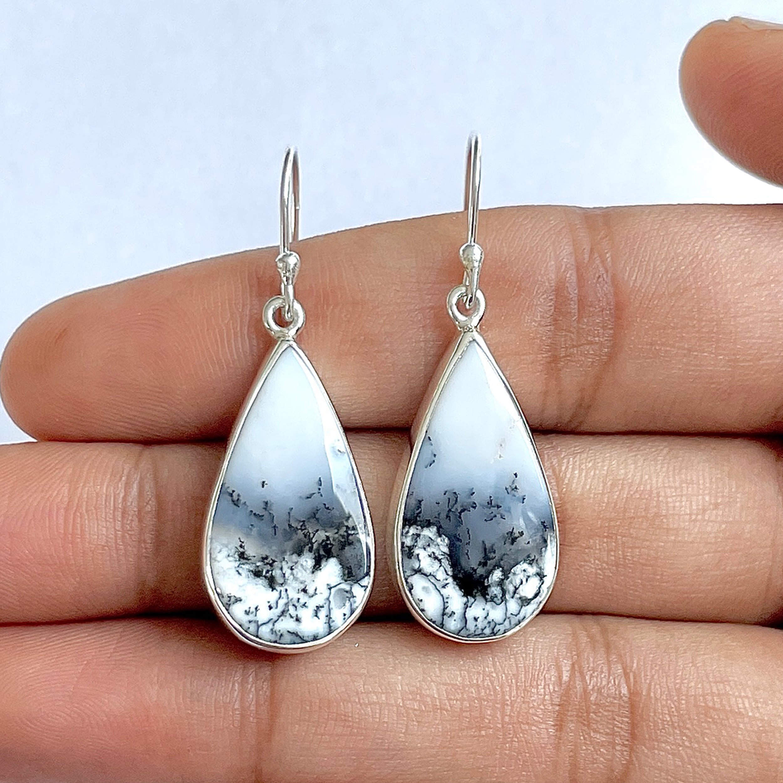 Dendritic Agate Earring-(DDA-3-20)