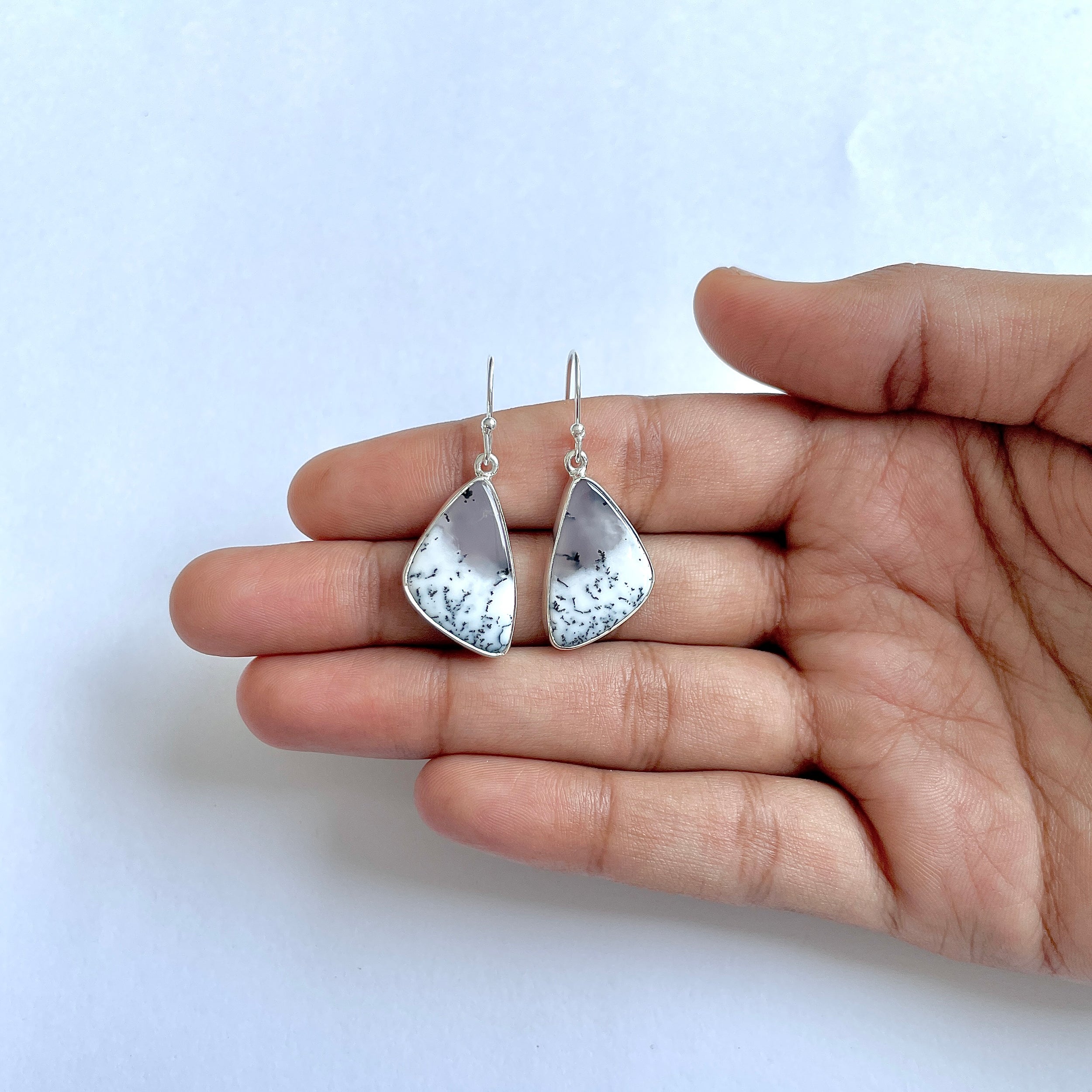 Dendritic Agate Earring-(DDA-3-22)