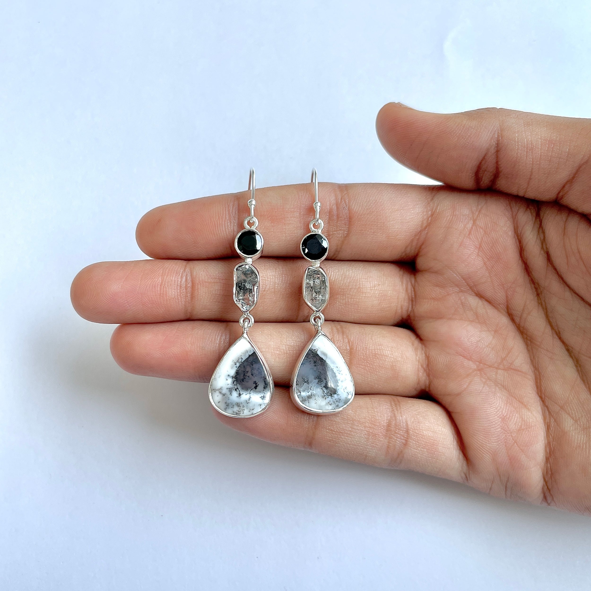 Dendritic Agate Earring-(DDA-3-23)