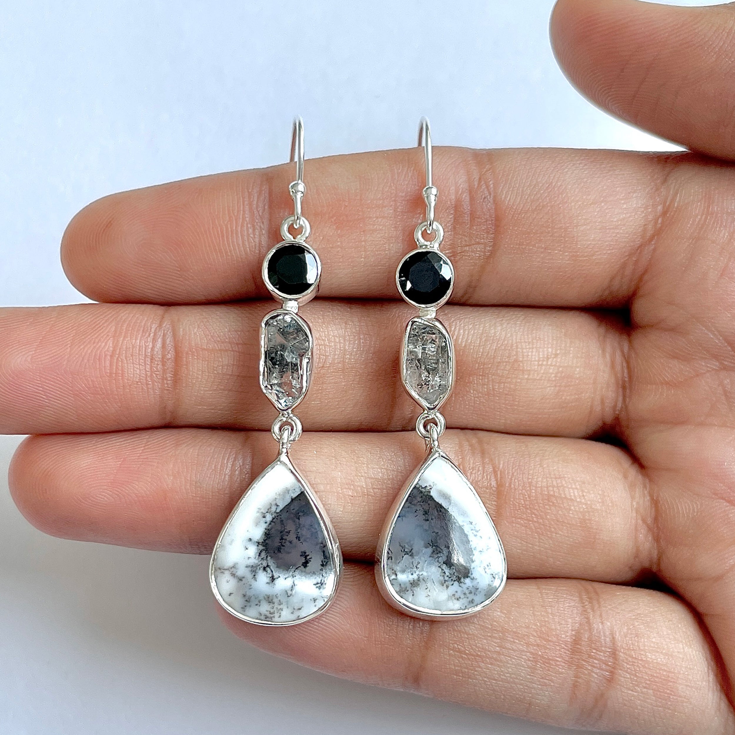 Dendritic Agate Earring-(DDA-3-23)