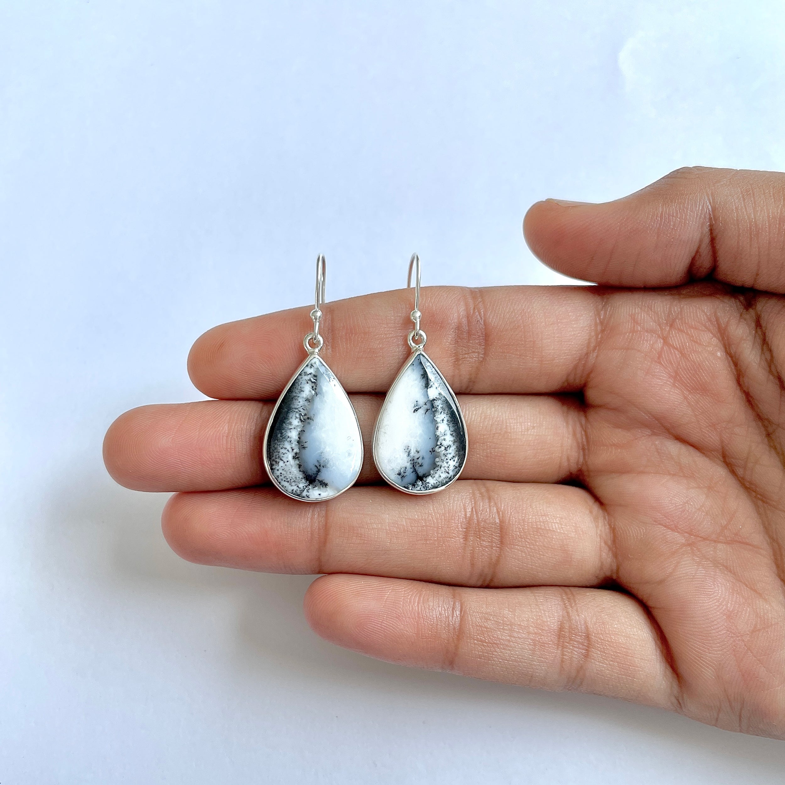 Dendritic Agate Earring-(DDA-3-24)