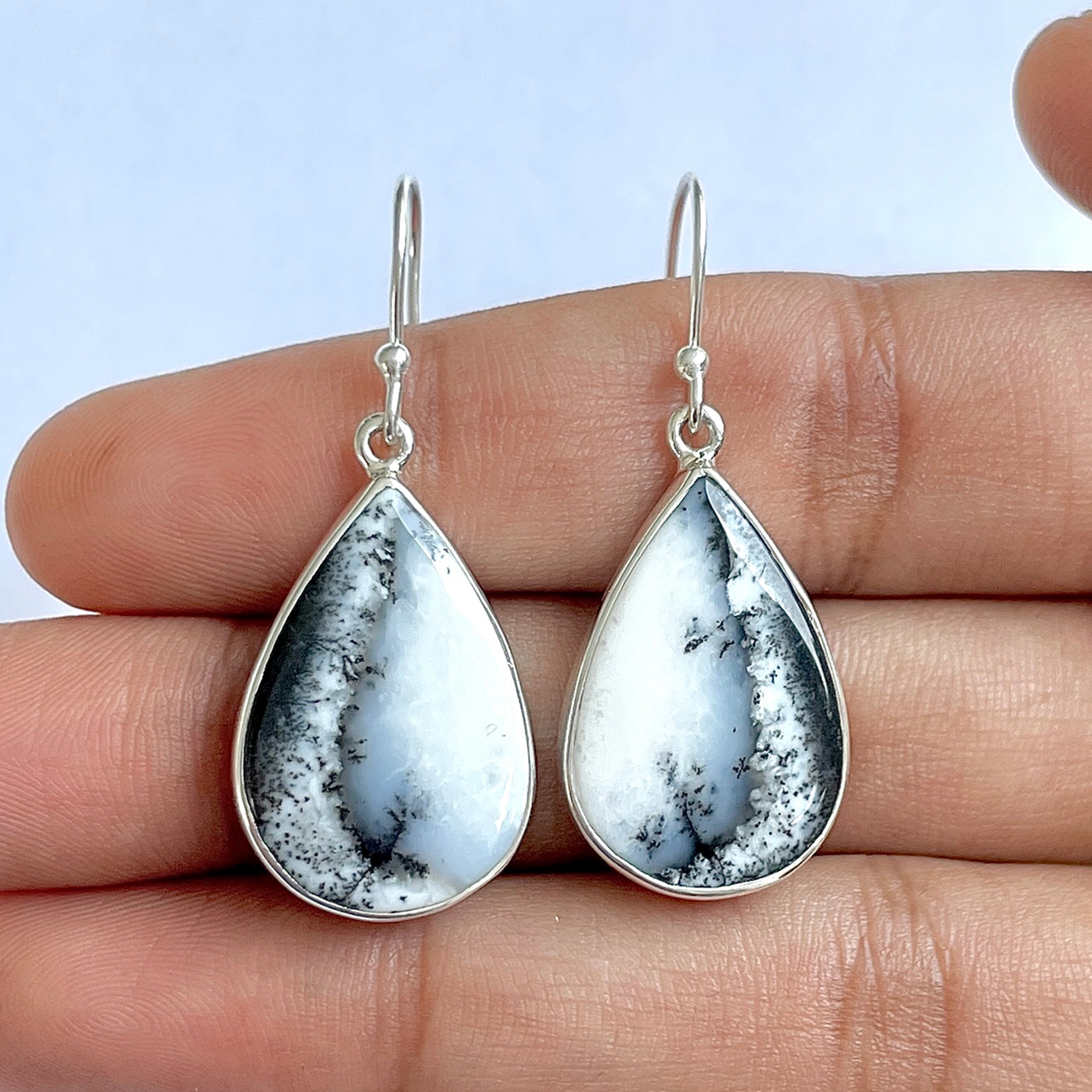 Dendritic Agate Earring-(DDA-3-24)