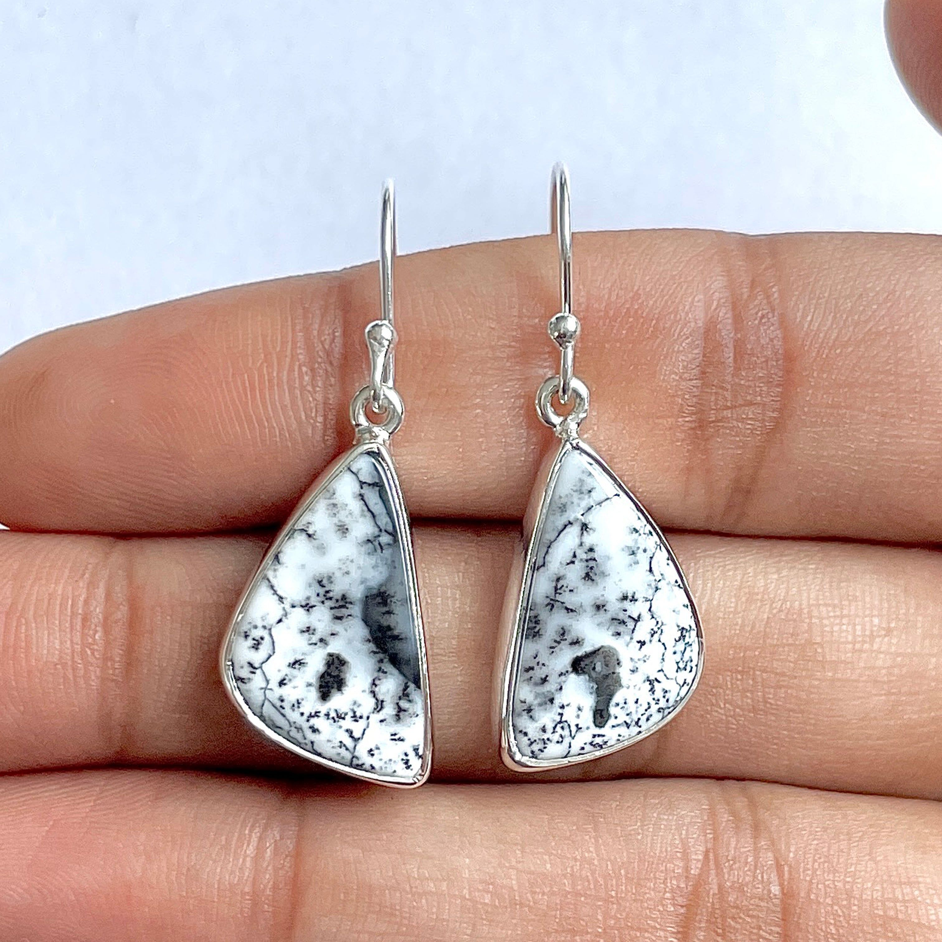 Dendritic Agate Earring-(DDA-3-27)