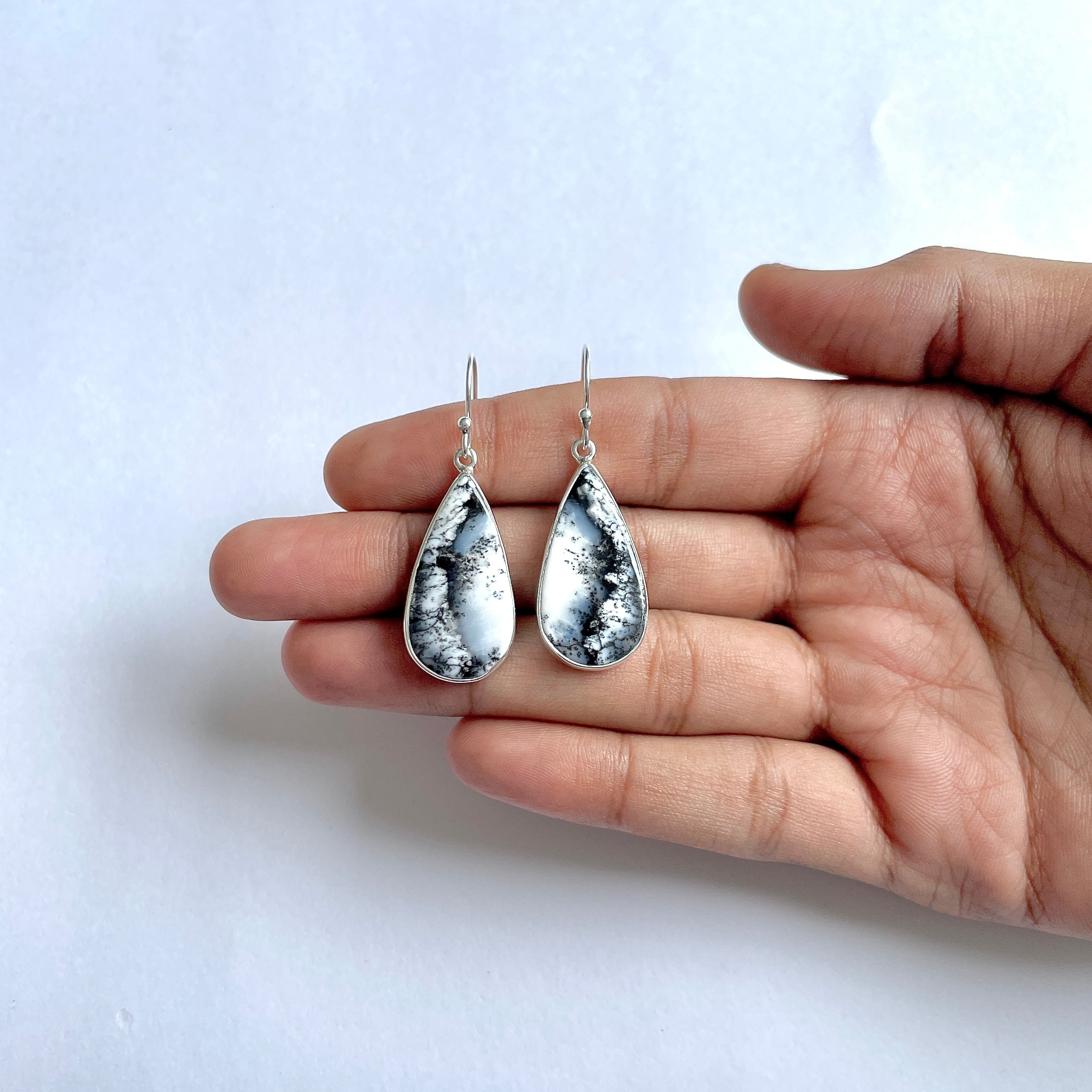 Dendritic Agate Earring-(DDA-3-28)