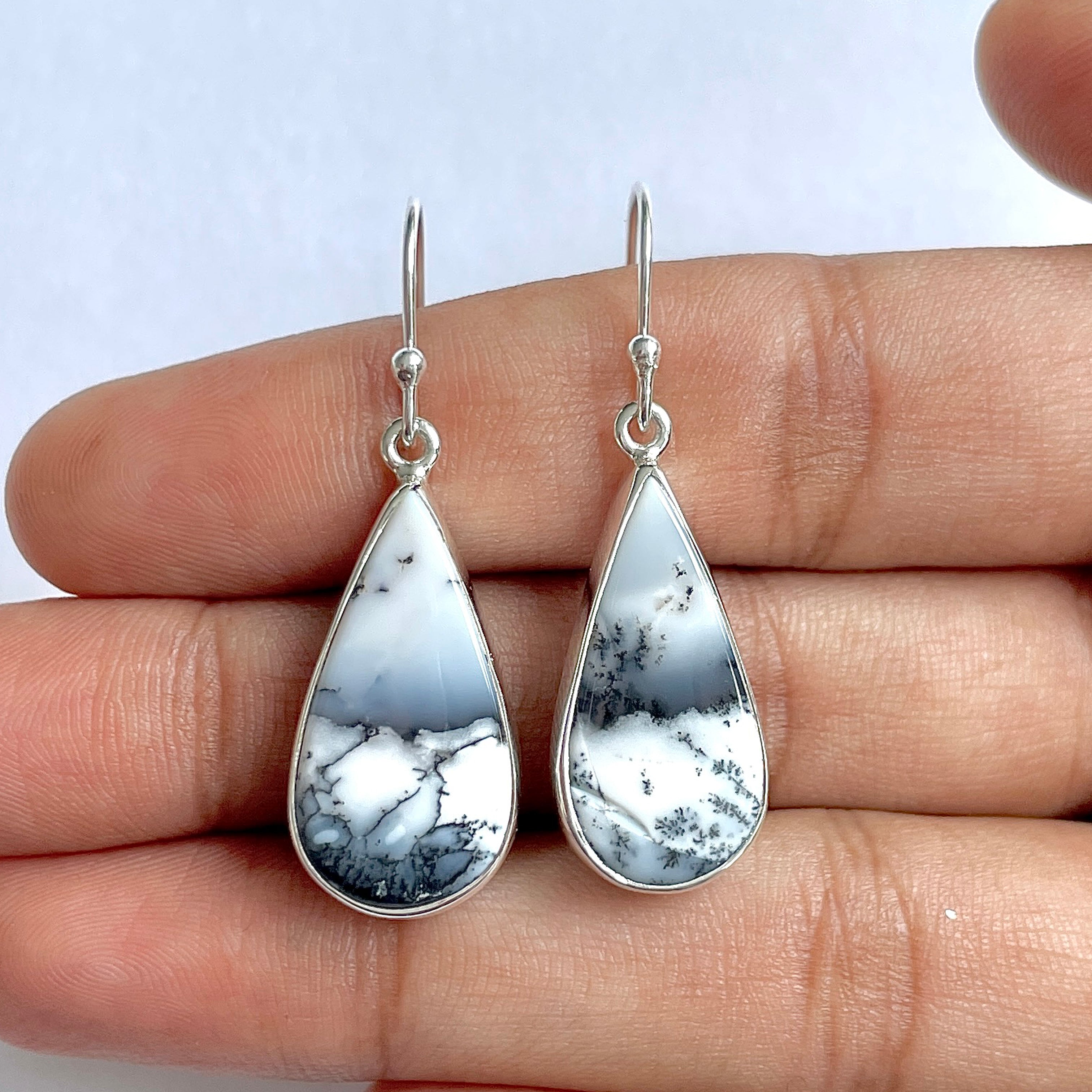 Dendritic Agate Earring-(DDA-3-29)