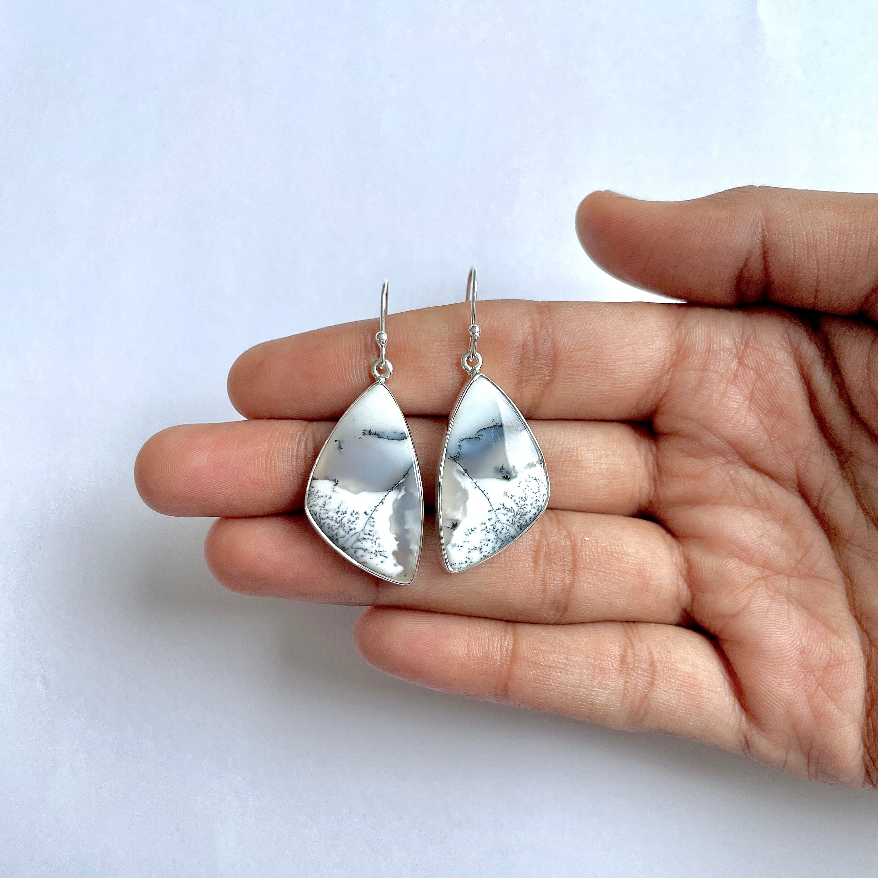 Dendritic Agate Earring-(DDA-3-30)