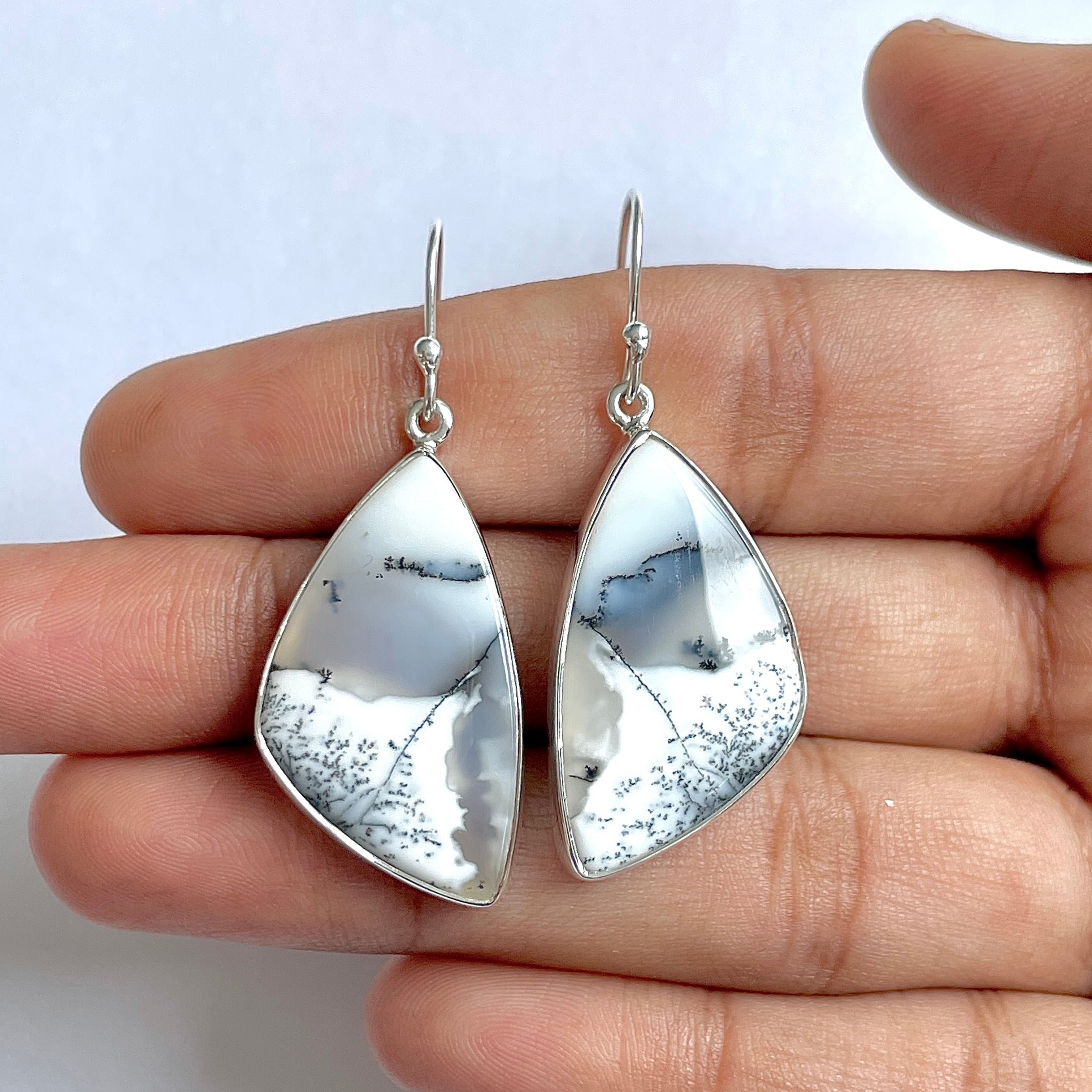 Dendritic Agate Earring-(DDA-3-30)