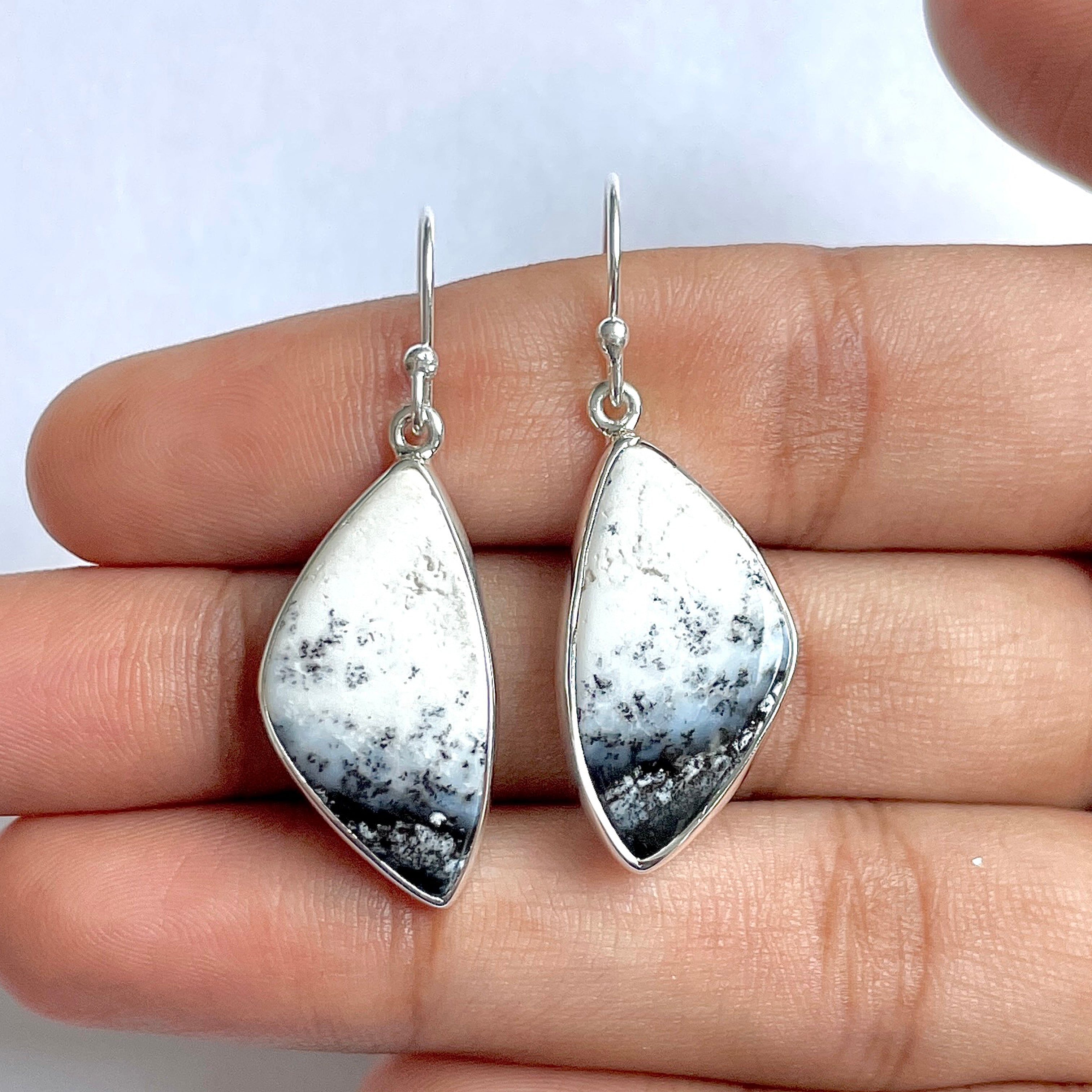Dendritic Agate Earring-(DDA-3-36)