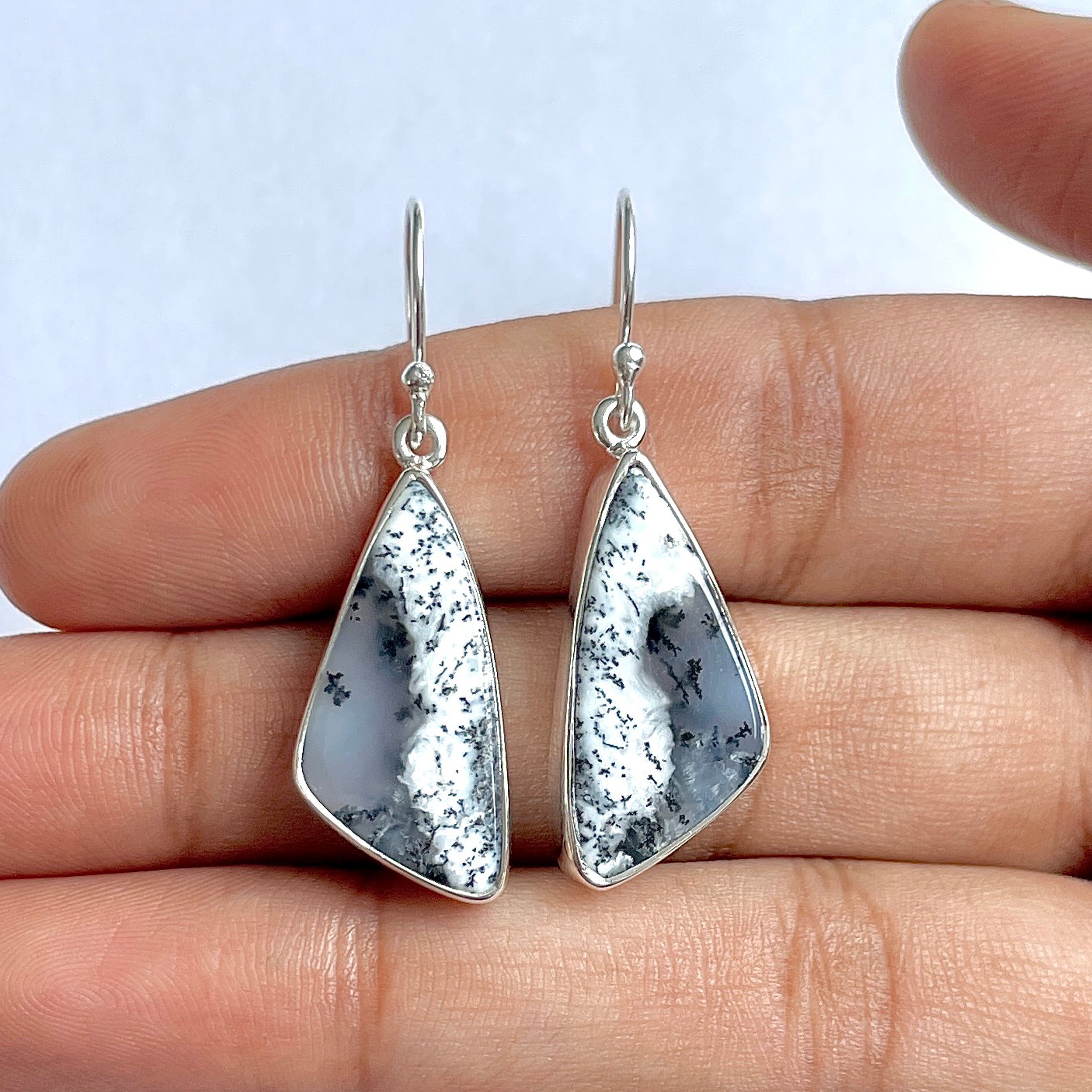 Dendritic Agate Earring-(DDA-3-39)