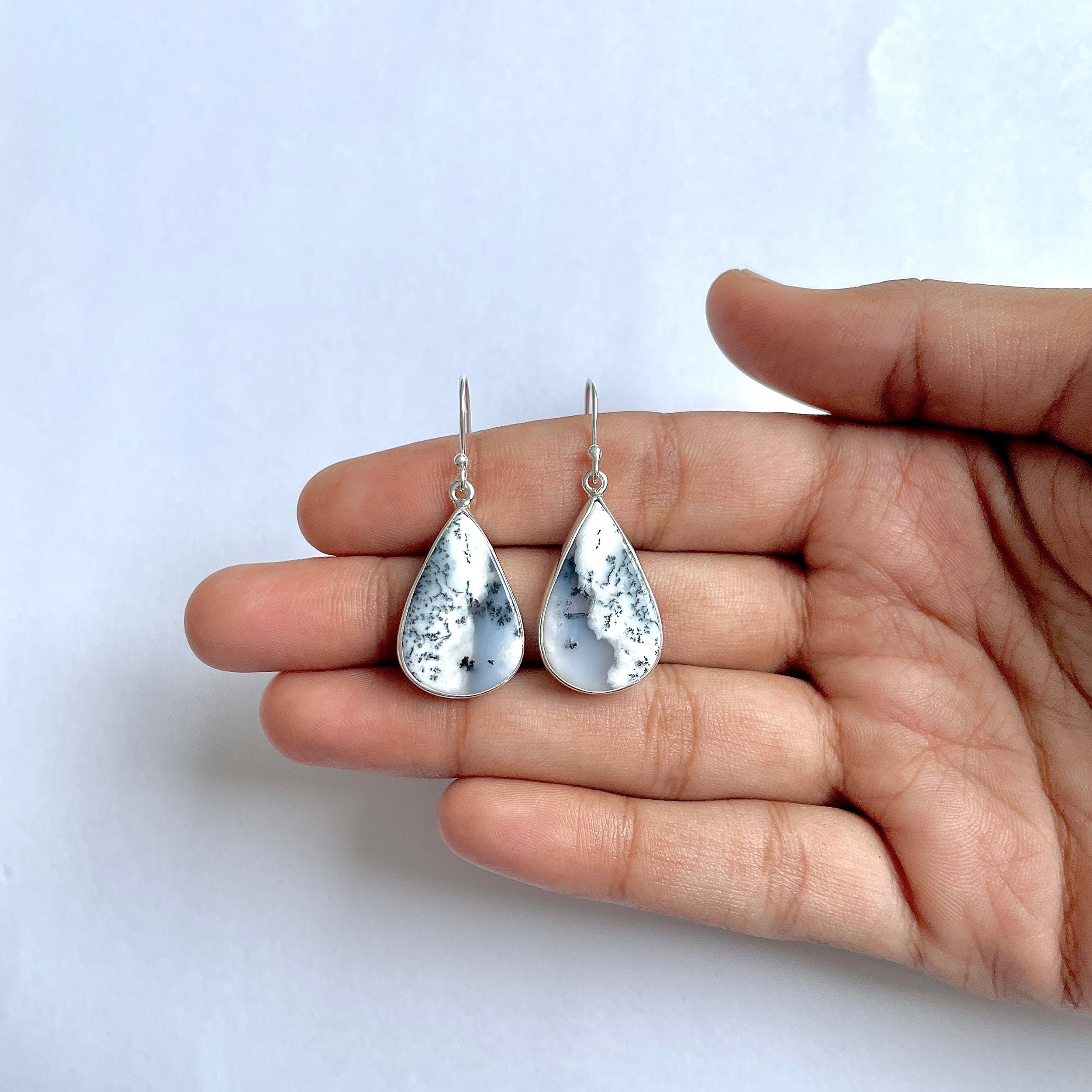 Dendritic Agate Earring-(DDA-3-42)