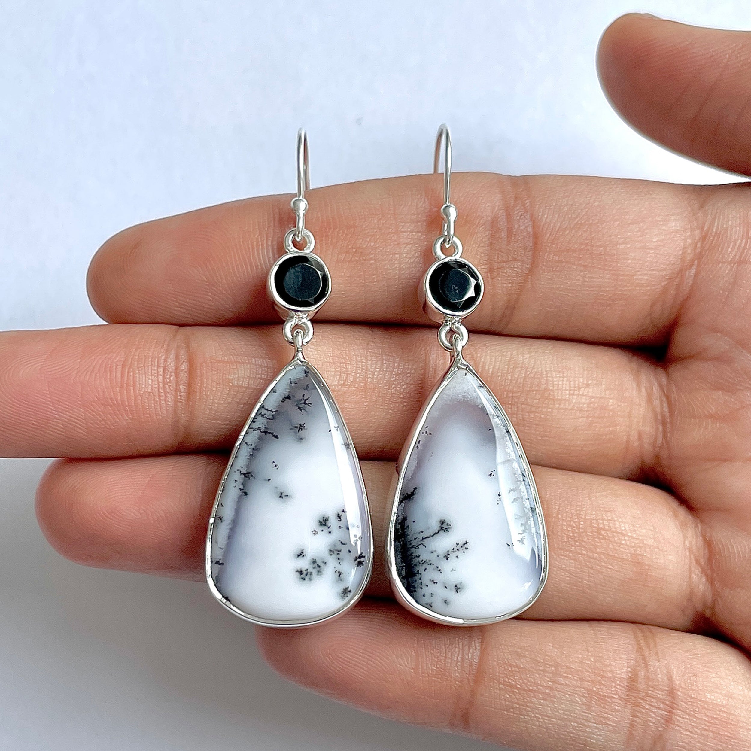Dendritic Agate Earring-(DDA-3-50)