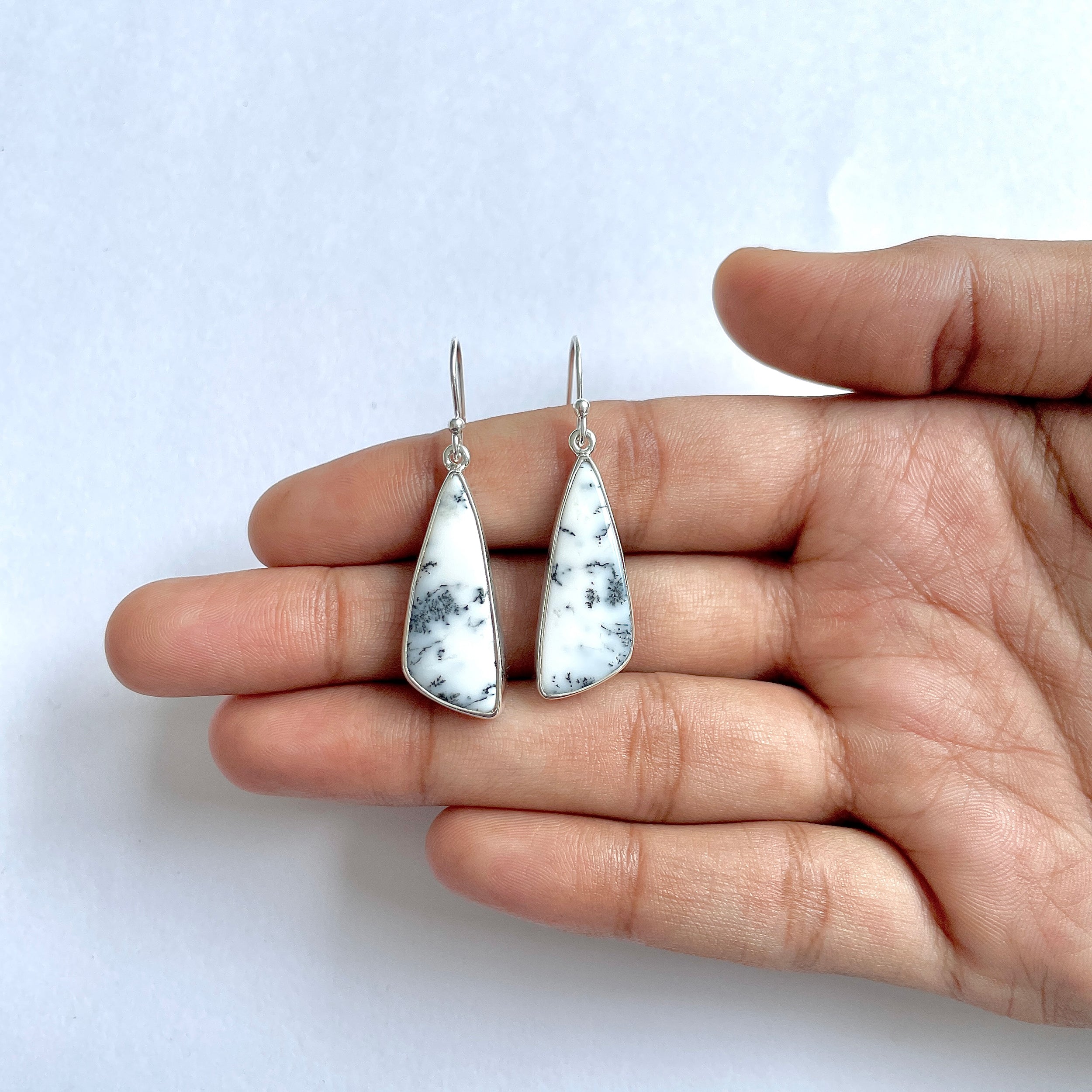 Dendritic Agate Earring-(DDA-3-56)
