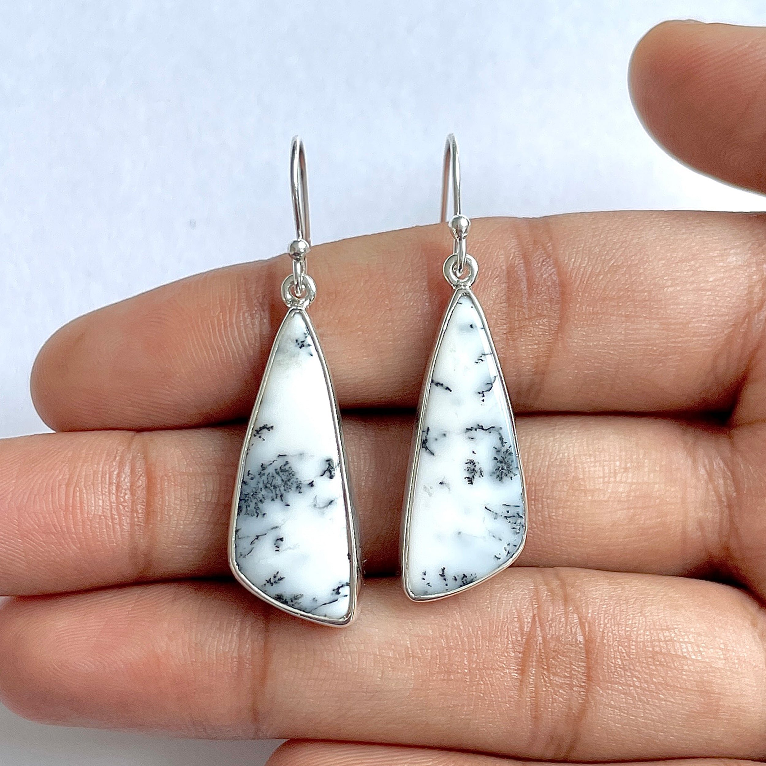 Dendritic Agate Earring-(DDA-3-56)